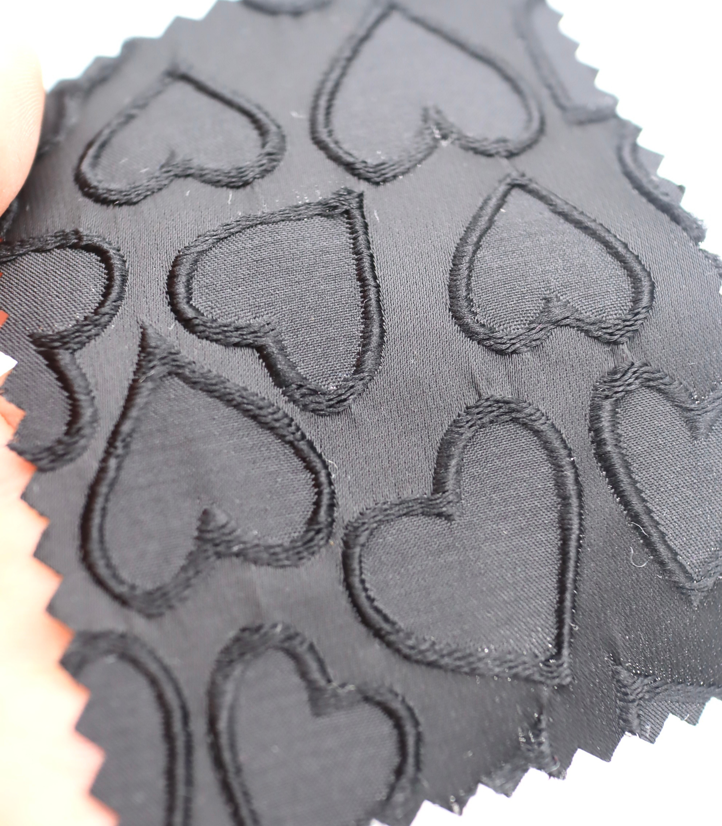 【25SS-041】ぷっくりハートジャガードサテン /0.5yあたり=~865円