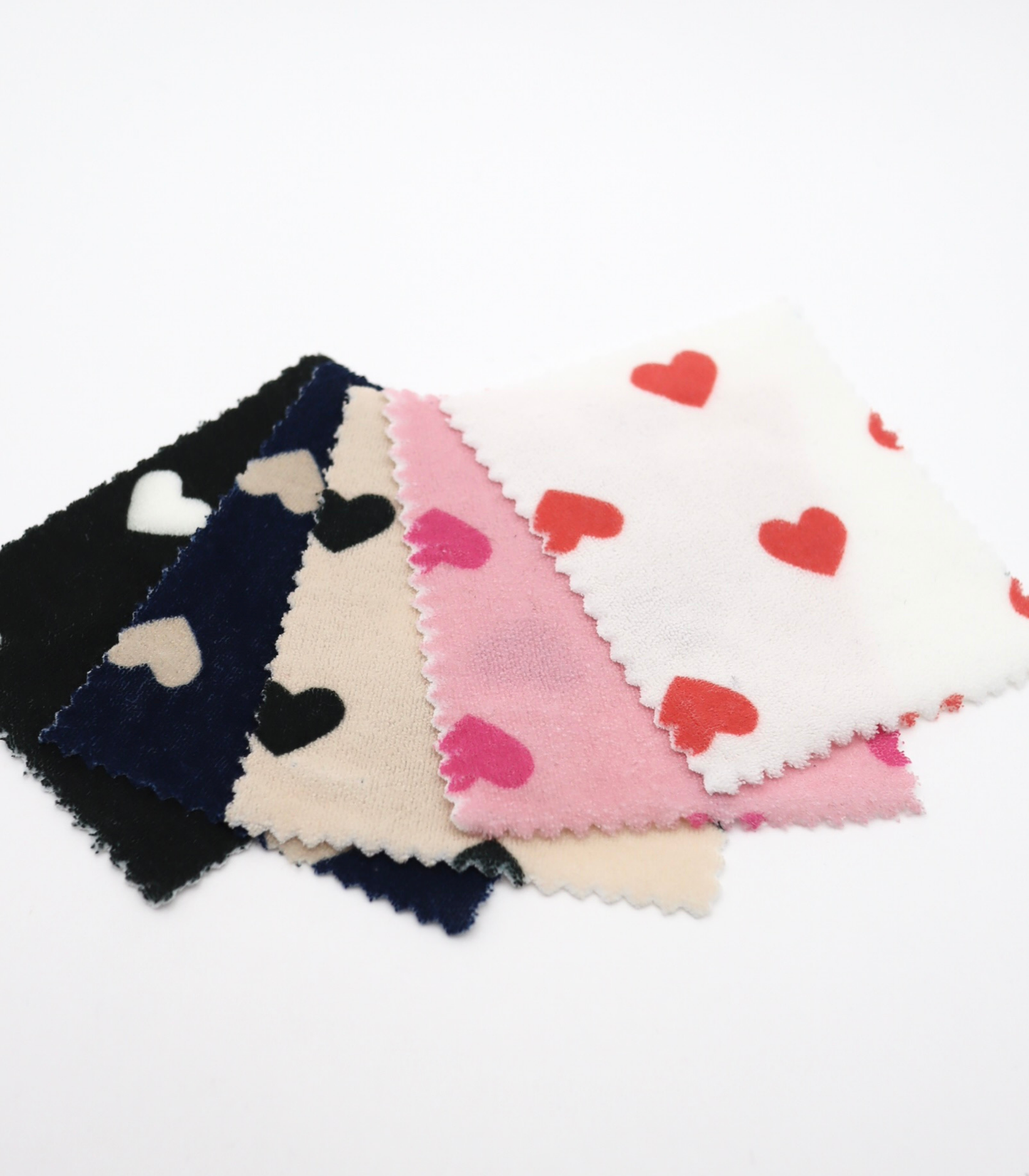 【25SS-027】ハートプリントパイル /0.5yあたり=~860円
