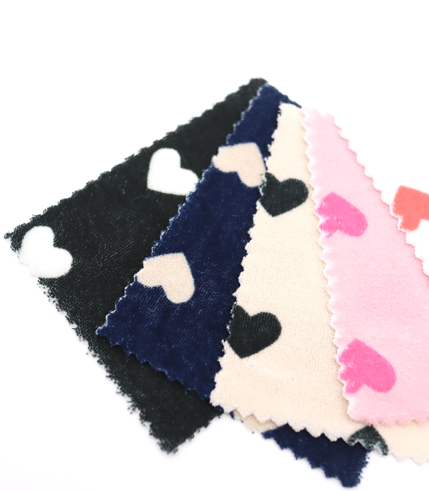 【25SS-027】ハートプリントパイル /0.5yあたり=~860円