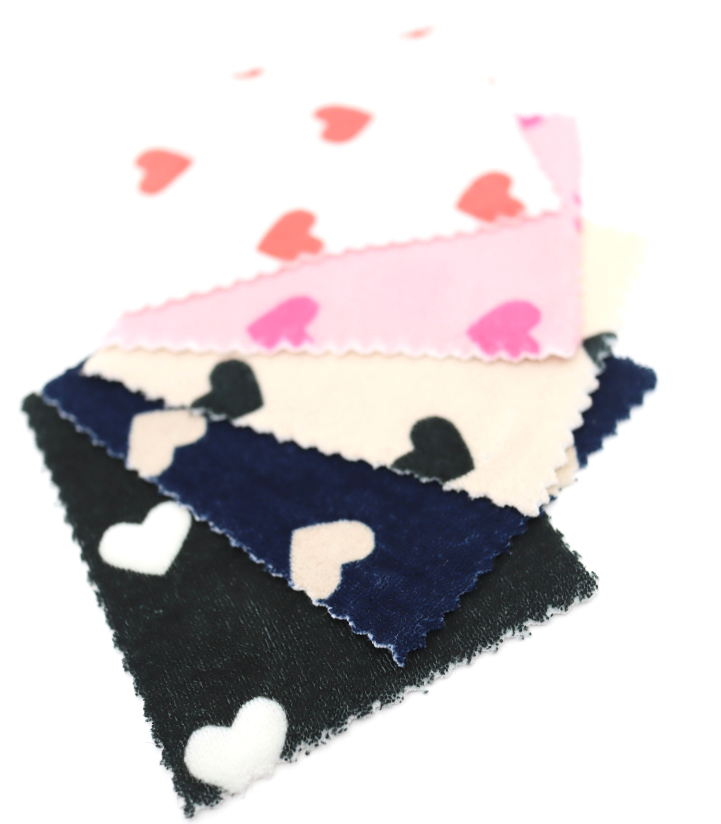 【25SS-027】ハートプリントパイル /0.5yあたり=~860円