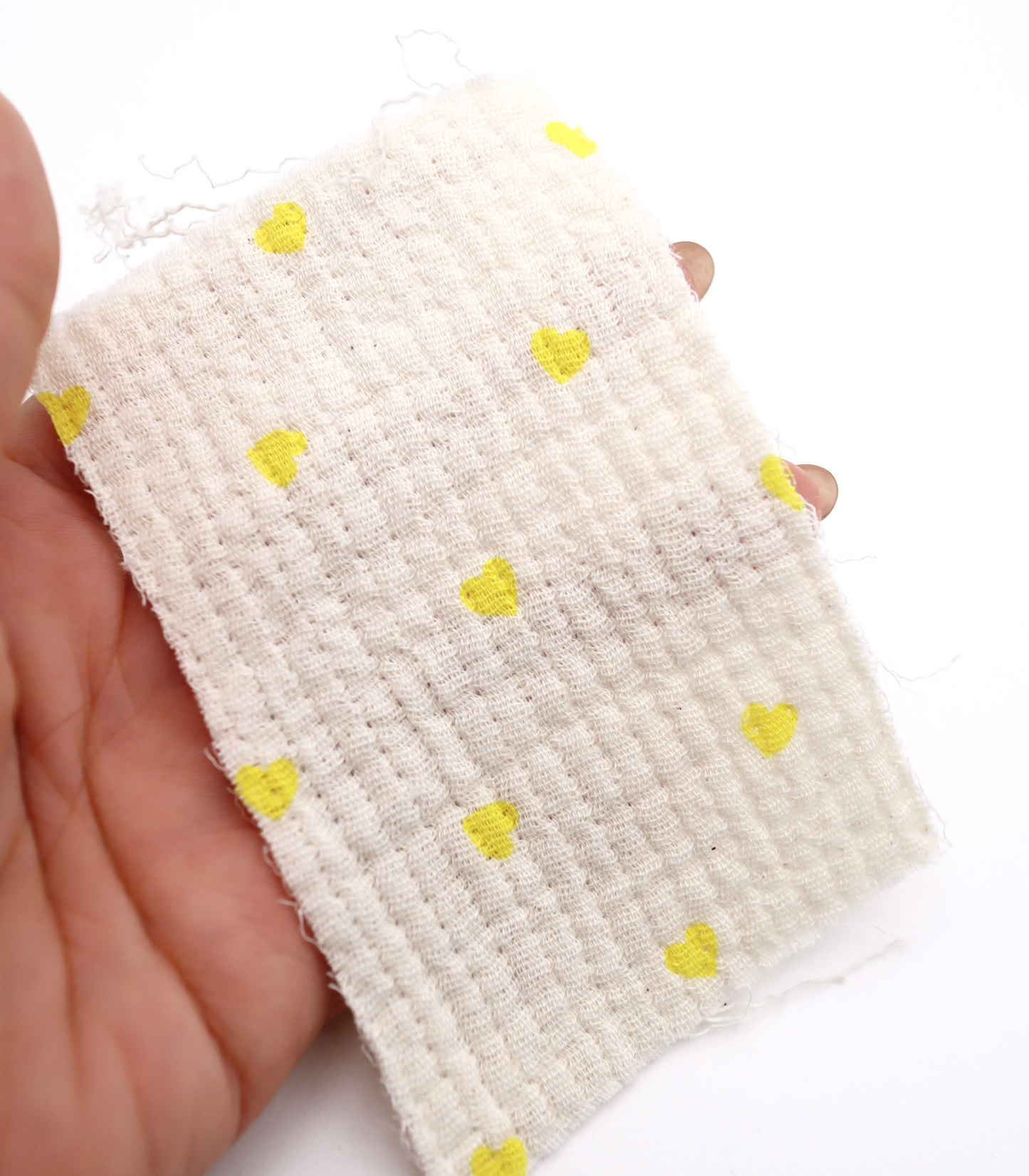【25SS-036】プチハートプリントキルティングしぼしぼダブルガーゼ /0.5yあたり=~1020円