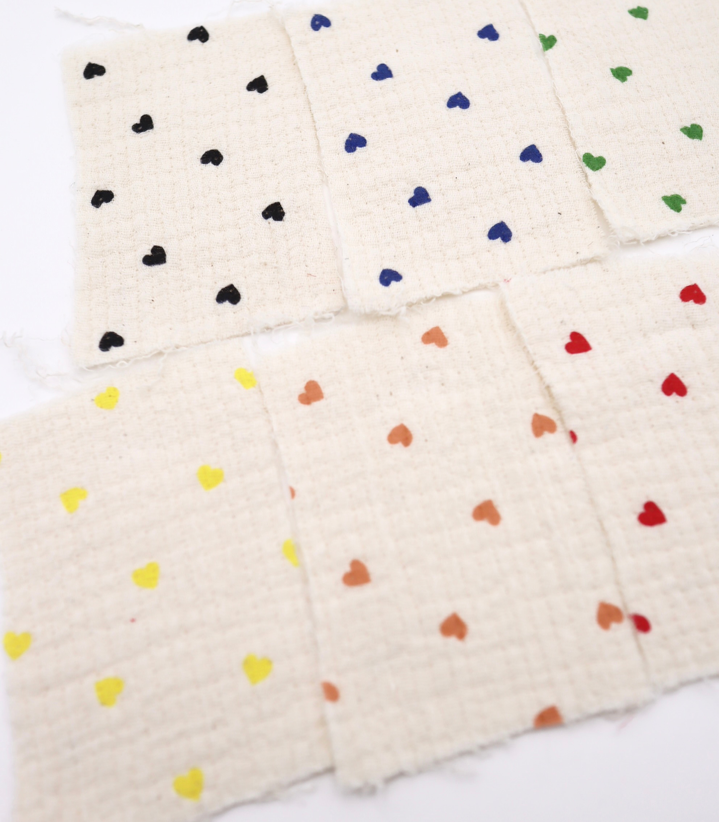 【25SS-036】プチハートプリントキルティングしぼしぼダブルガーゼ /0.5yあたり=~1020円
