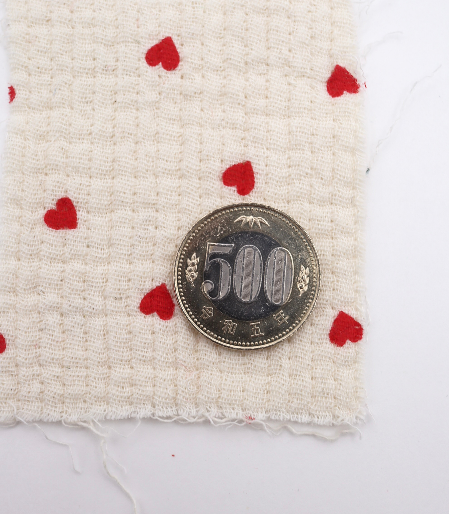 【25SS-036】プチハートプリントキルティングしぼしぼダブルガーゼ /0.5yあたり=~1020円