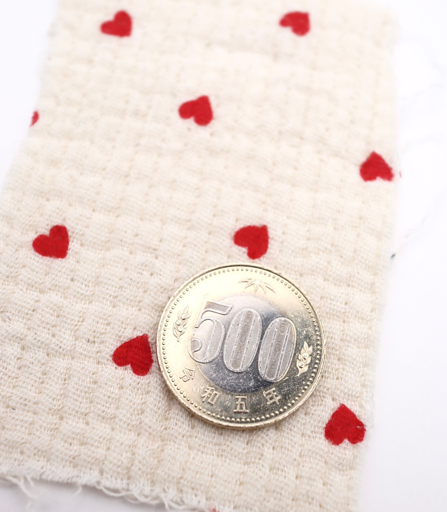 【25SS-036】プチハートプリントキルティングしぼしぼダブルガーゼ /0.5yあたり=~1020円