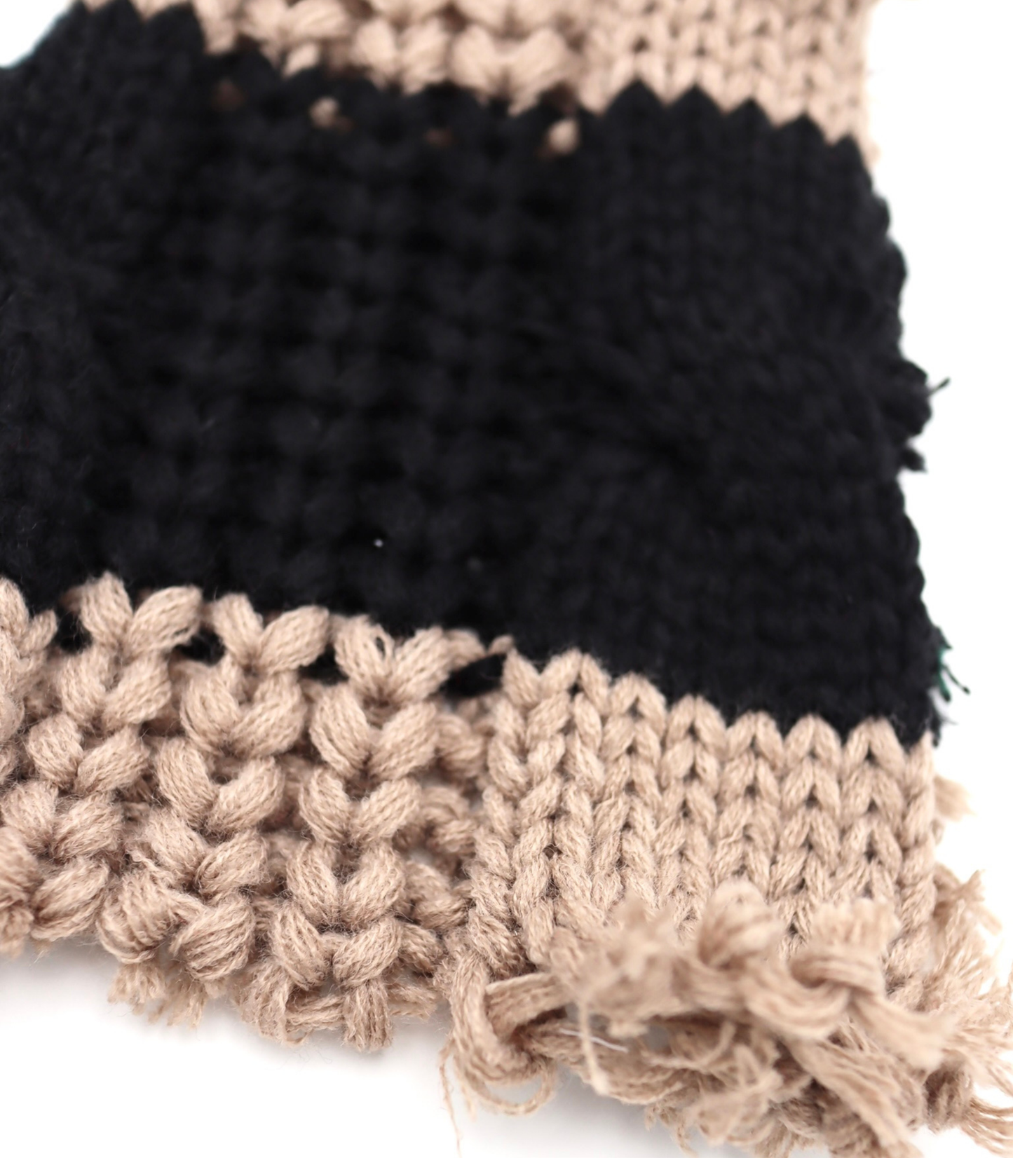 【25SS-106】ローゲージボーダーケーブルニット /0.5yあたり = ~1950円