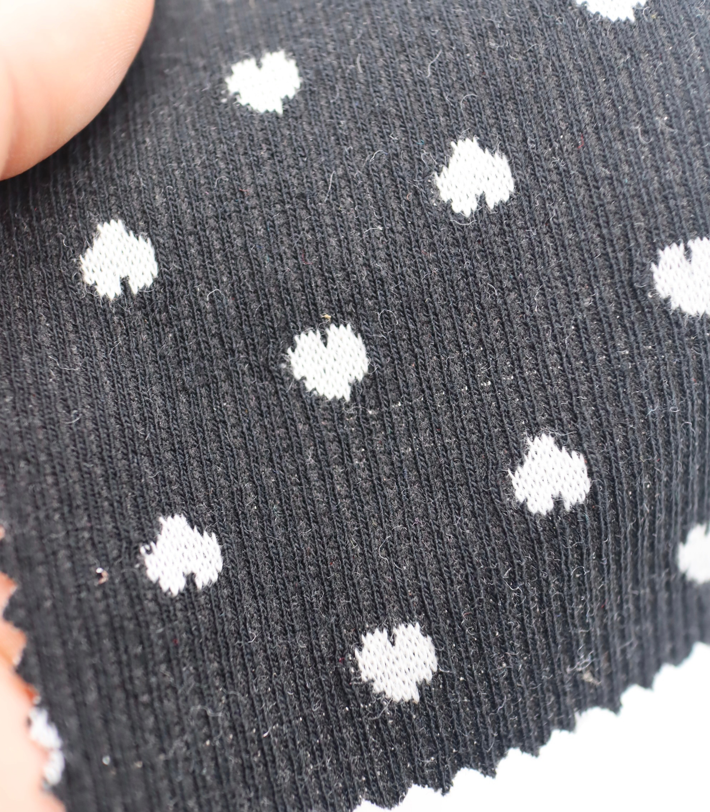 【25SS-016】プチハートジャガード二重織りニット /0.5yあたり=~1060円