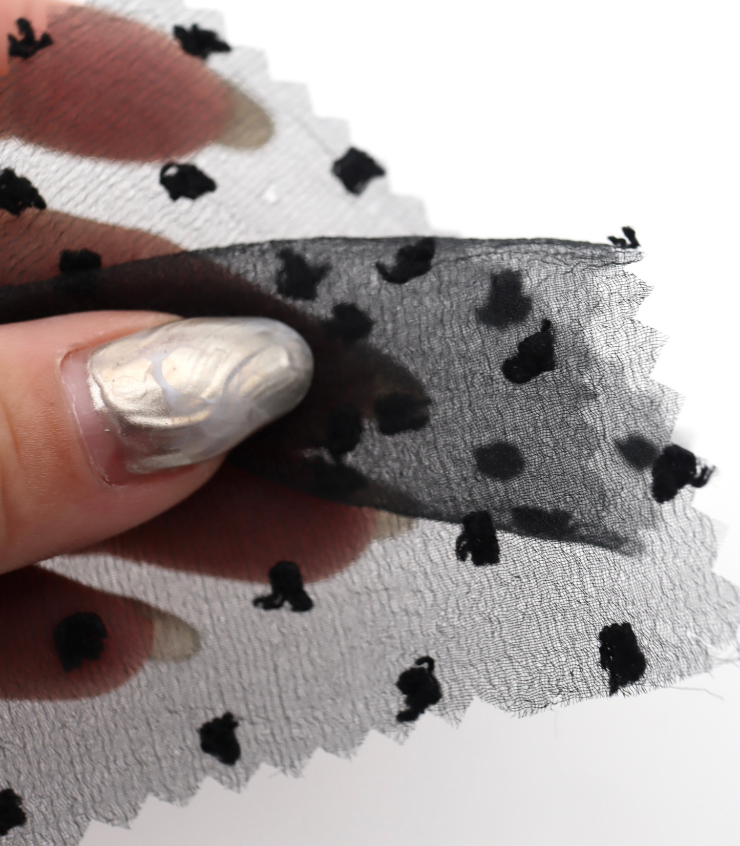 【25SS-067】もこもこカットドビードットキラキラしぼしぼオーガンジー /0.5yあたり = ~605円