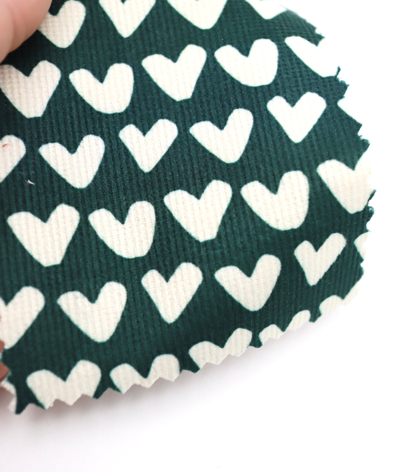 【25SS-026】ハートプリントコーデュロイ /0.5yあたり=~735円