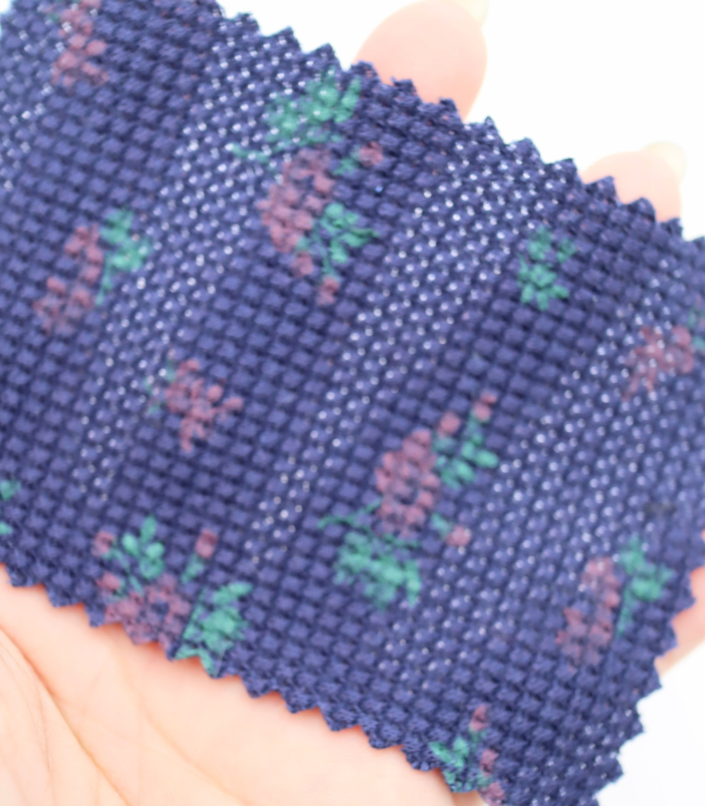 【25SS-191】小花柄プリントワッフル /0.5yあたり = ~940円