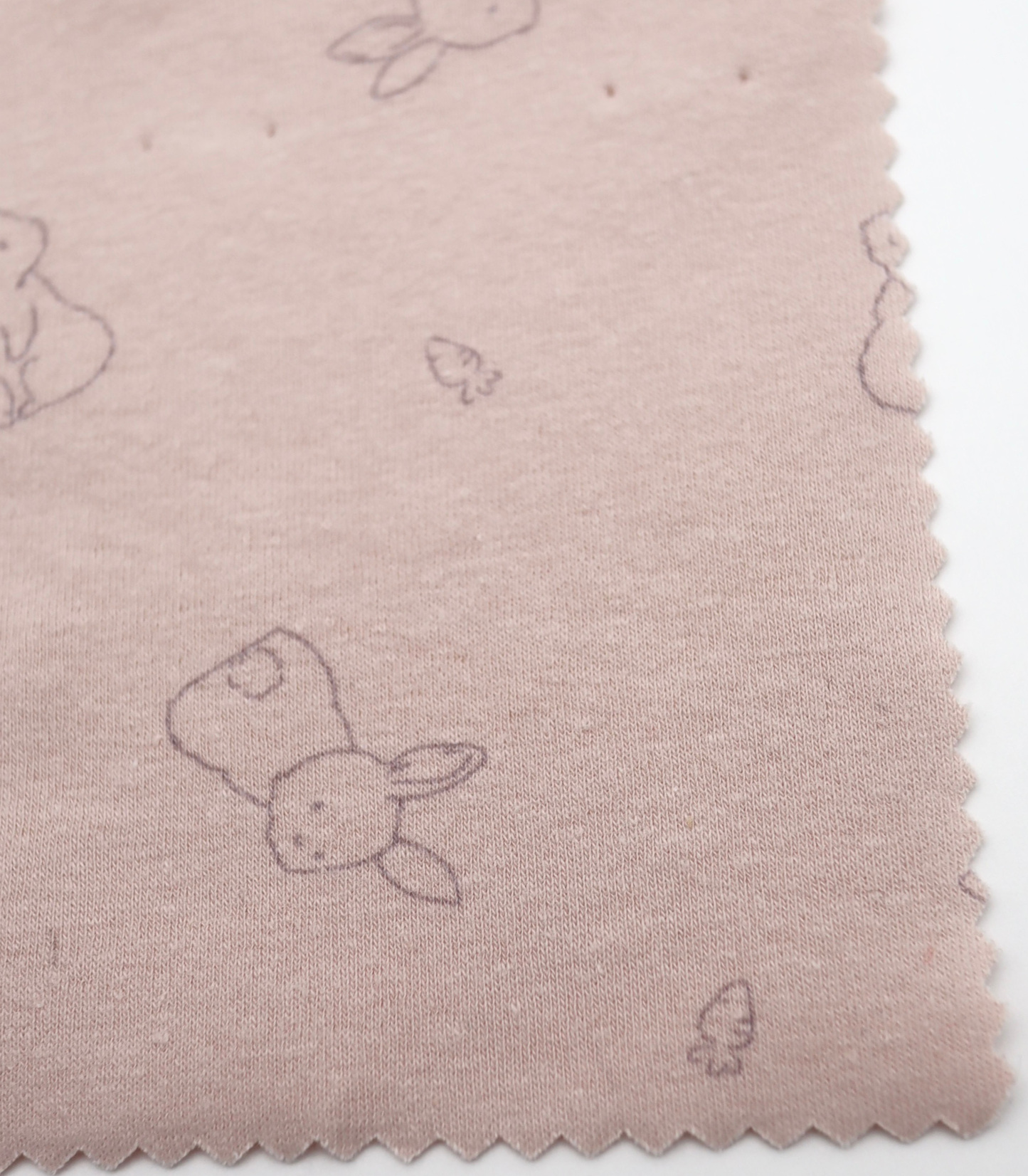 【25SS-204】うさちゃん×にんじんプリントフライス /0.5yあたり = ~920円