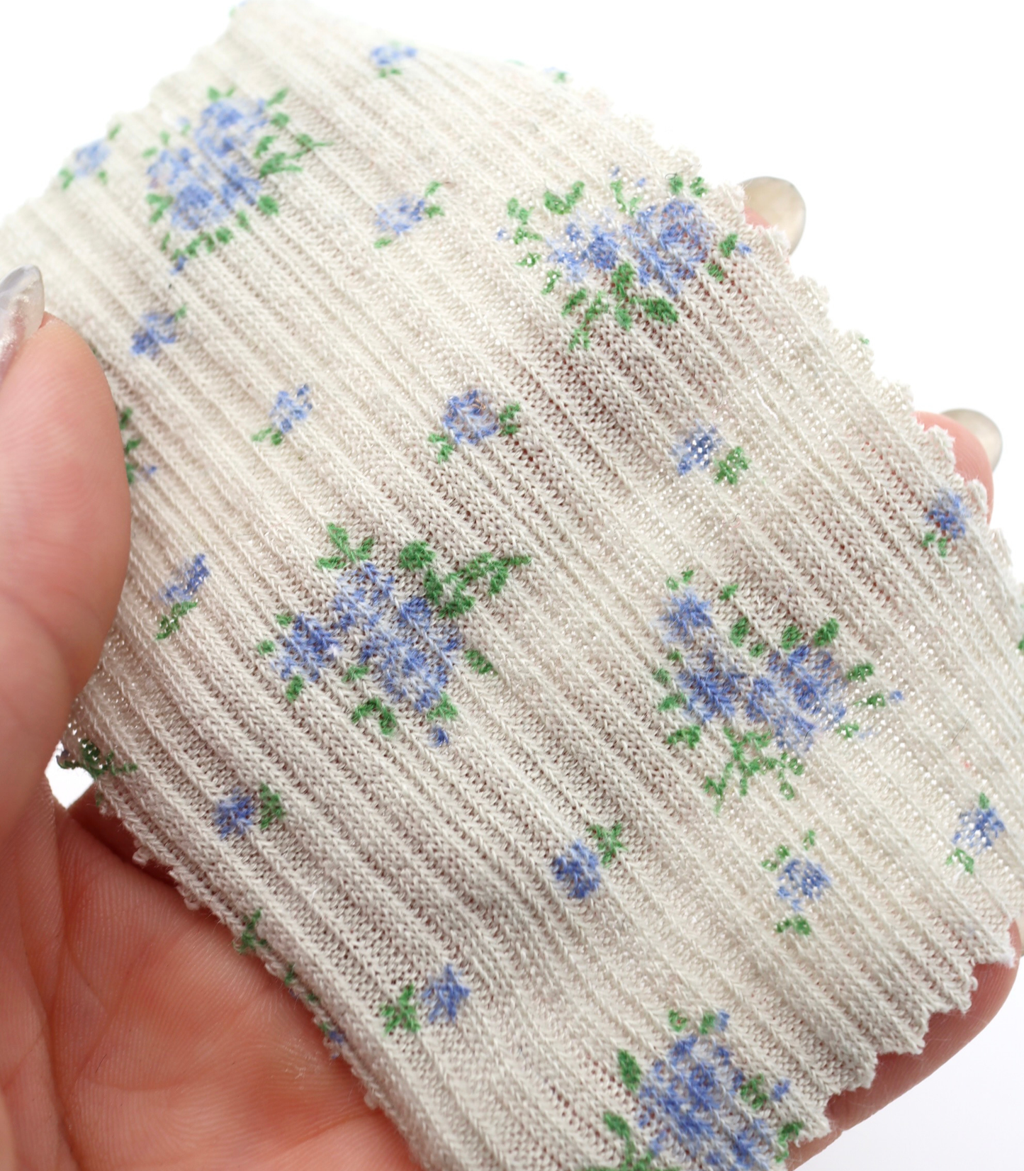 【25SS-197】小花柄プリントランダムテレコ /0.5yあたり=~820円