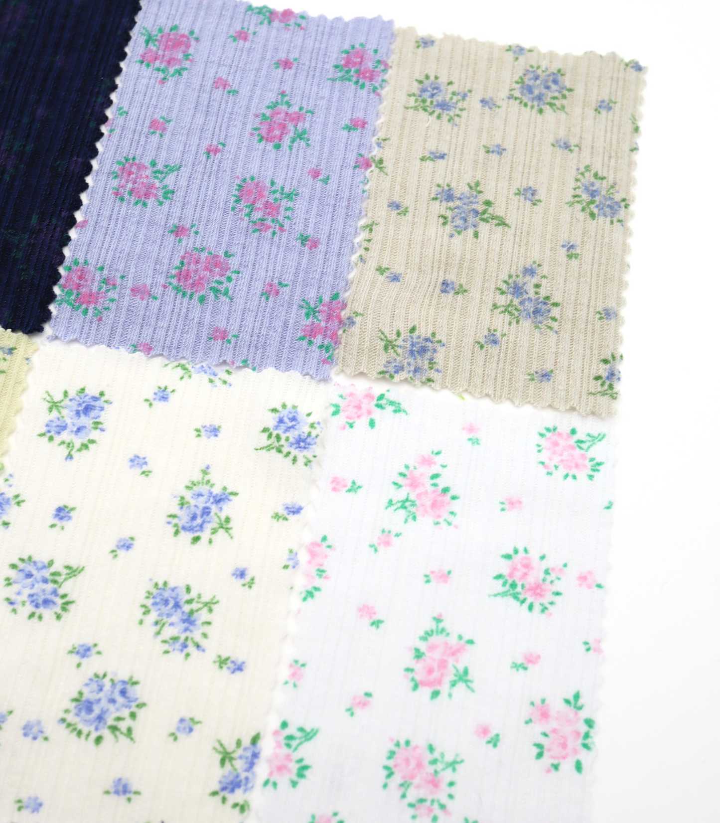 【25SS-197】小花柄プリントランダムテレコ /0.5yあたり=~820円