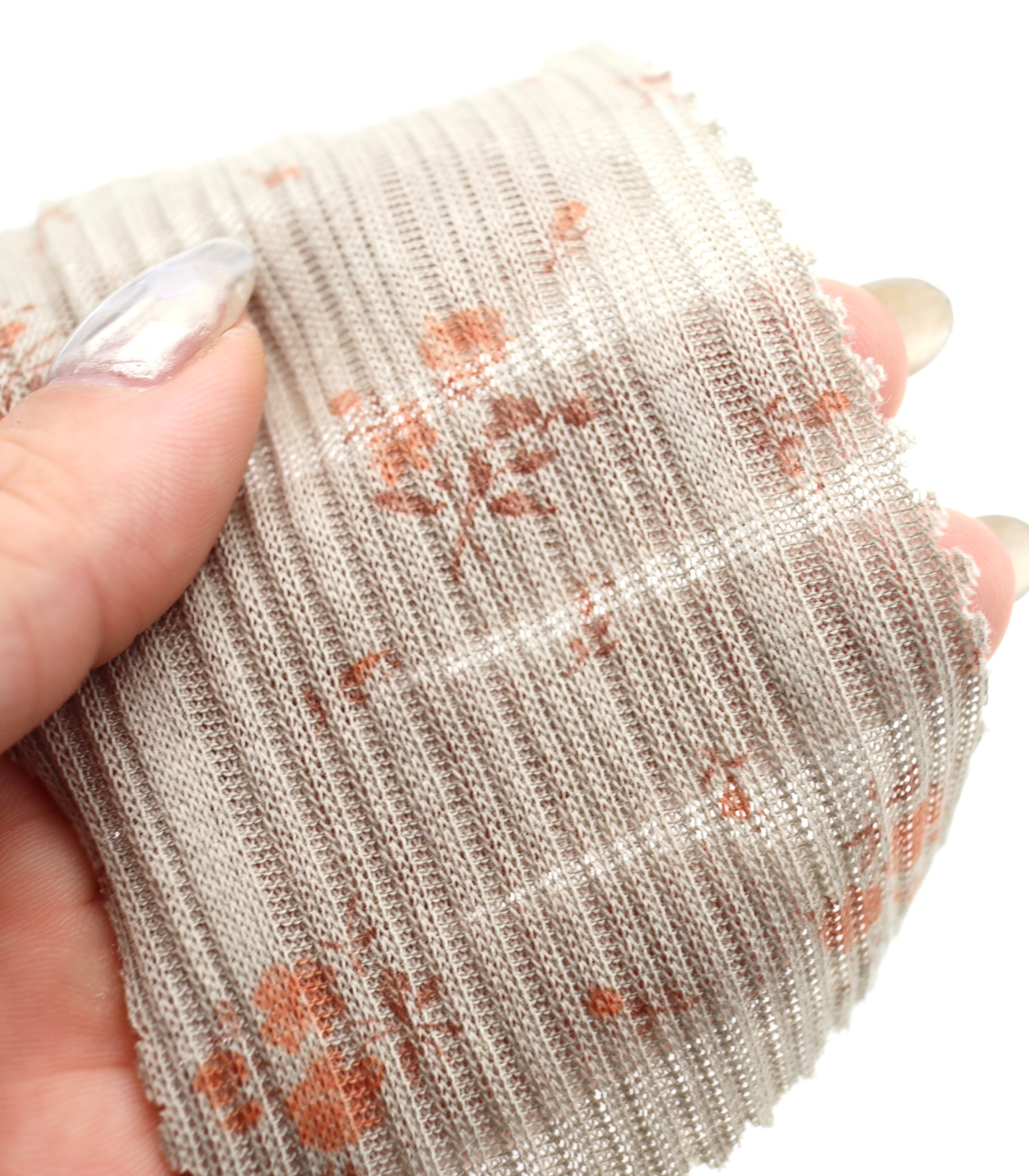 【25SS-195】小花柄プリントランダムテレコ /0.5yあたり=~670円
