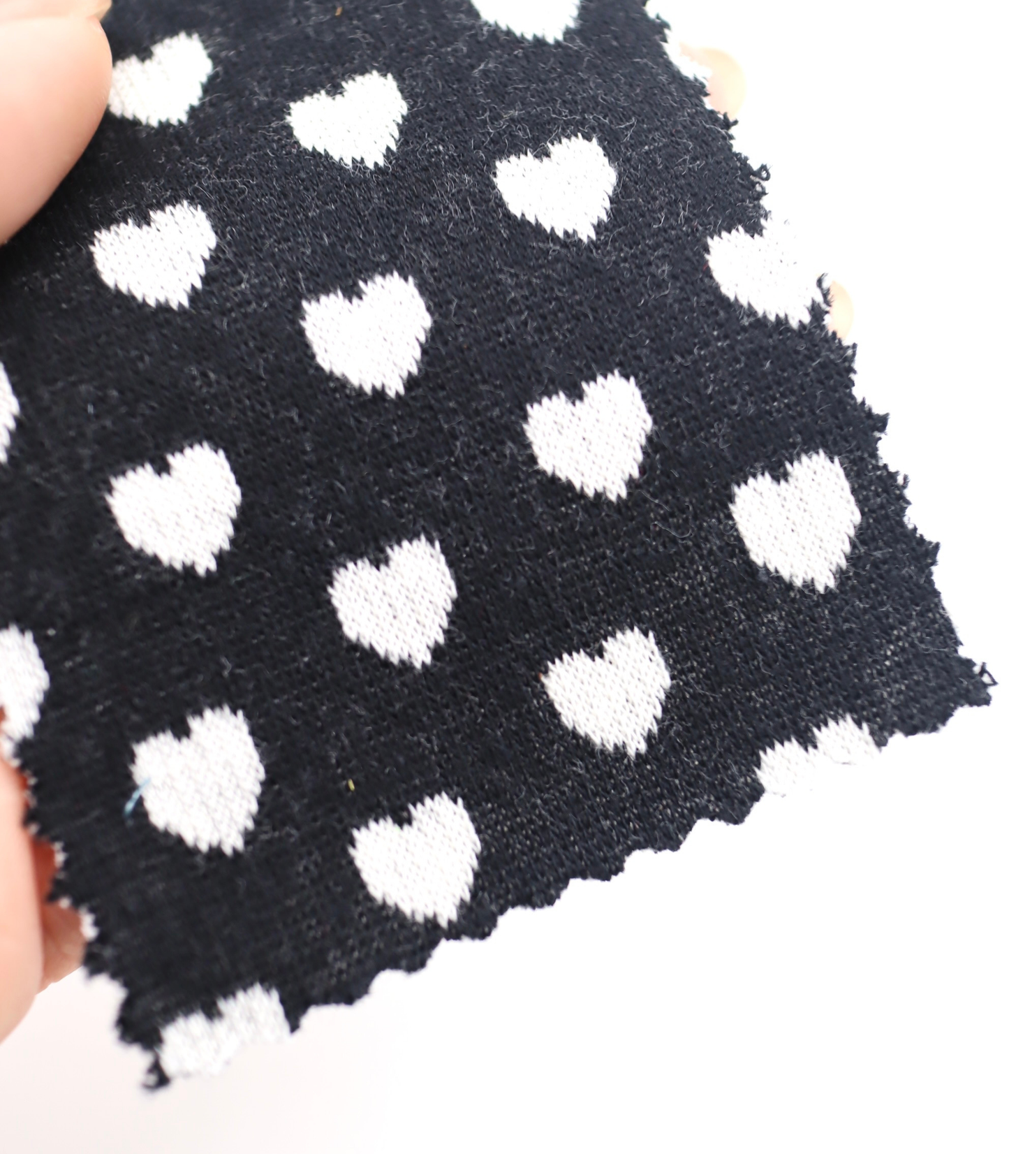 【25SS-021】ハートジャガードダブルフェイスニット /0.5yあたり=~895円