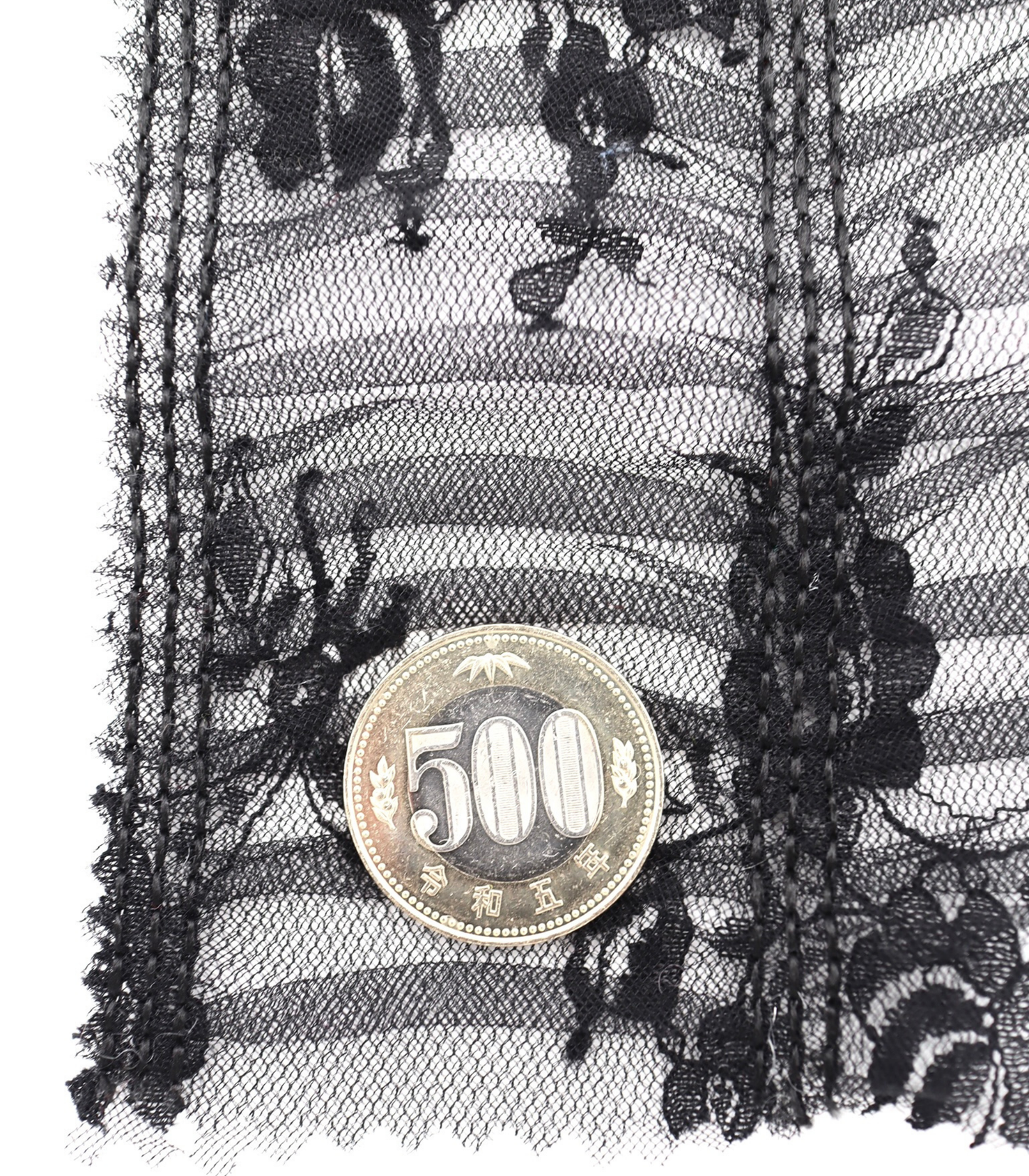 【25SS-175】ギャザーチュール叩き載せレース /0.5yあたり = ~820円