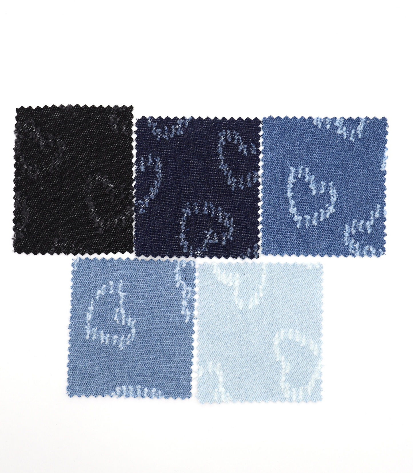 【25SS-215】ハートダメージデニム /0.5yあたり=~1015円