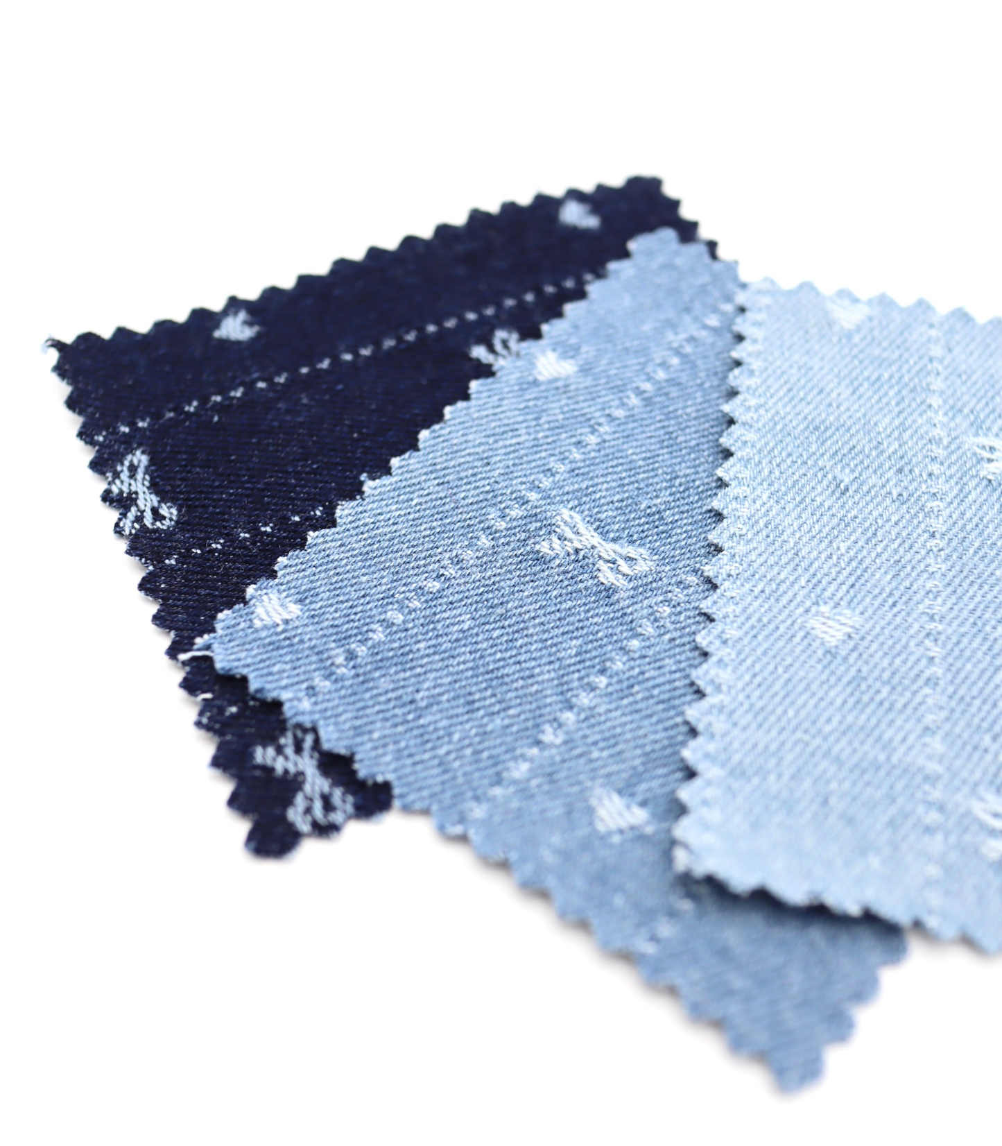 【25SS-060】リボン×ハート×ストライプジャガードデニム /0.5yあたり=~1015円