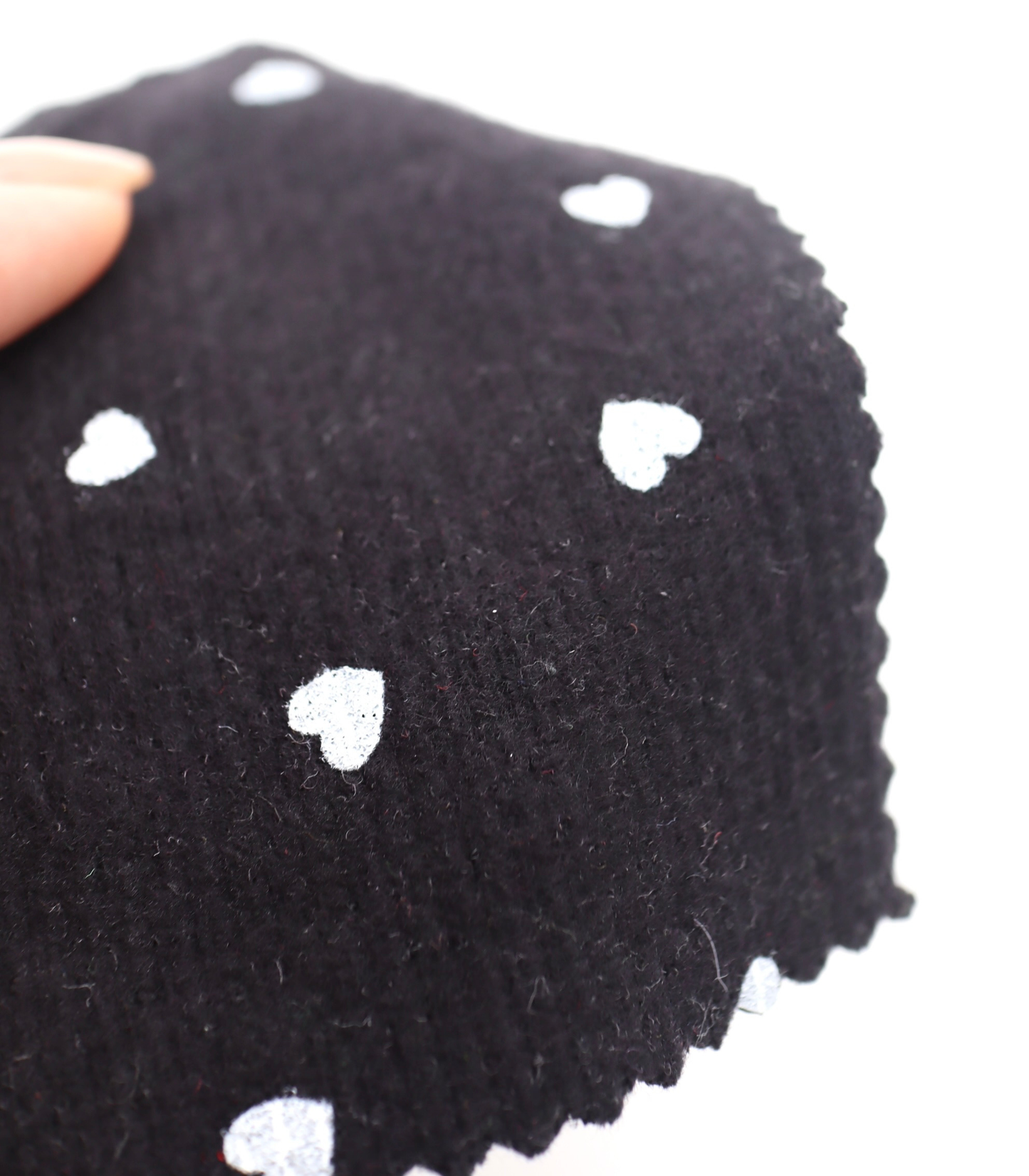 【25SS-014】プチハートプリント起毛テレコ /0.5yあたり=~1200円