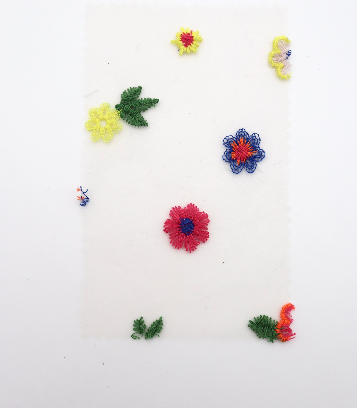 【25SS-455】カラフルフラワー刺繍チュール /0.5yあたり=~1320円