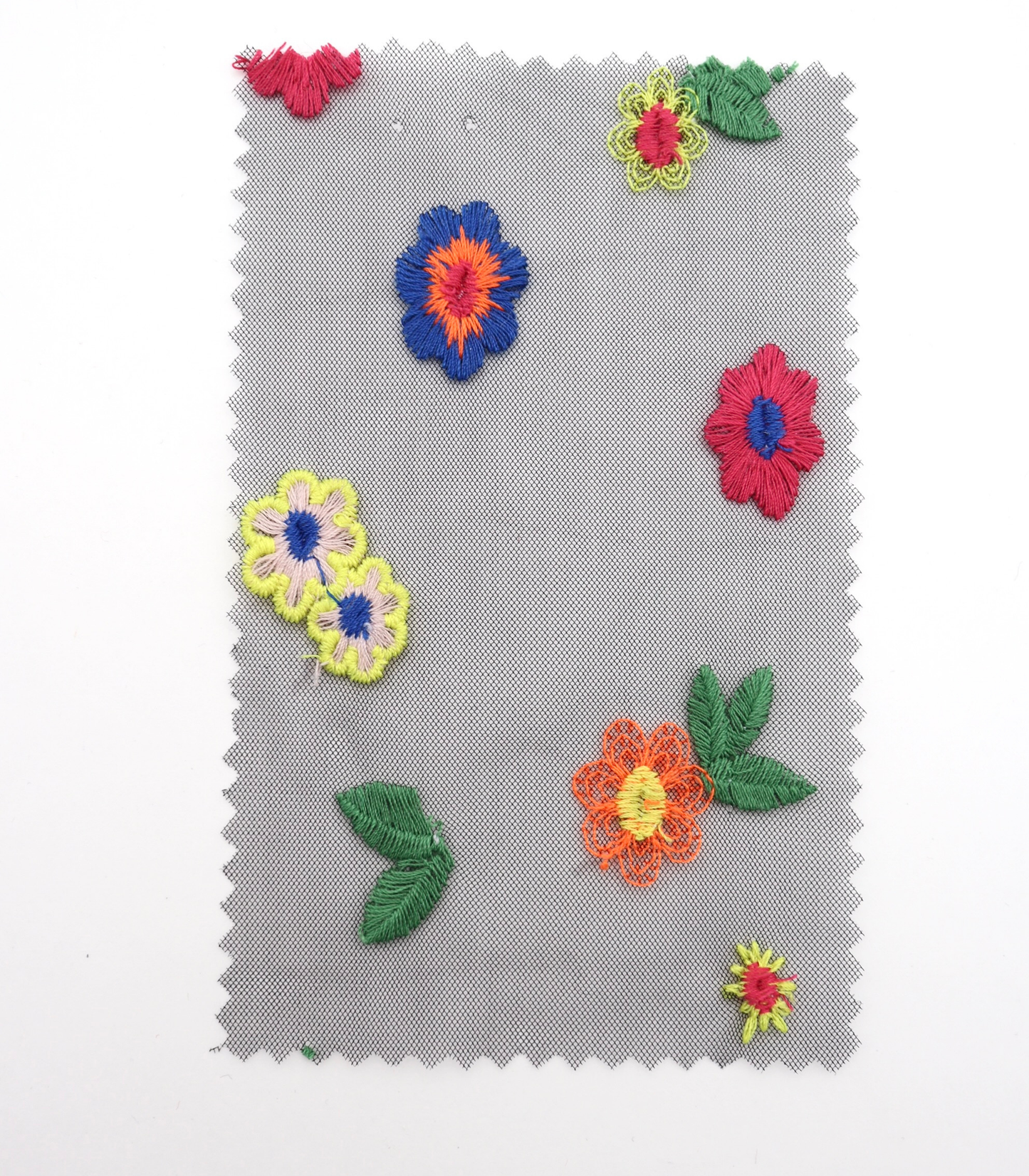 【25SS-455】カラフルフラワー刺繍チュール /0.5yあたり=~1320円