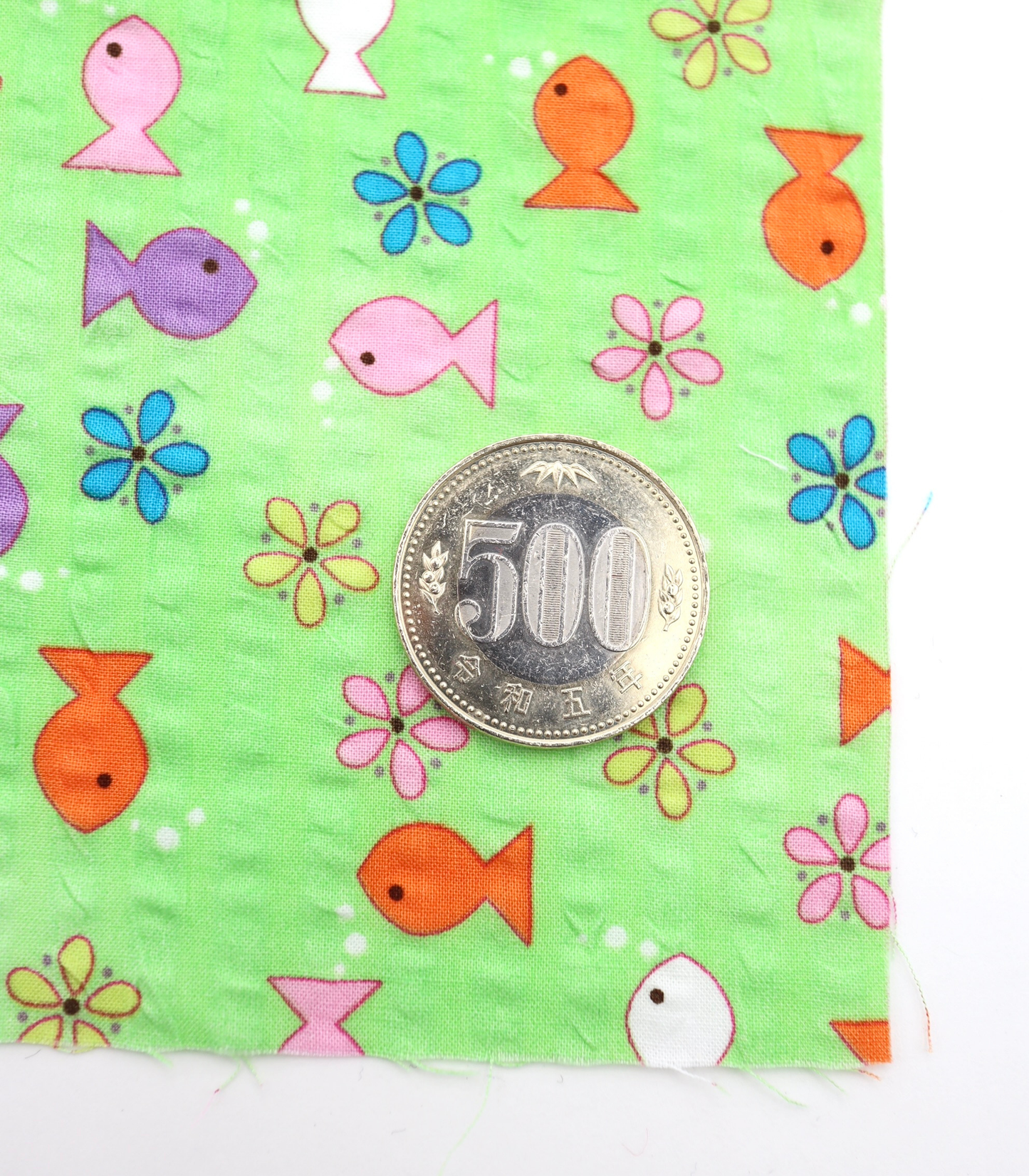 【25SS-447】おさかなぷくぷくプリントサッカー /0.5yあたり=~745円