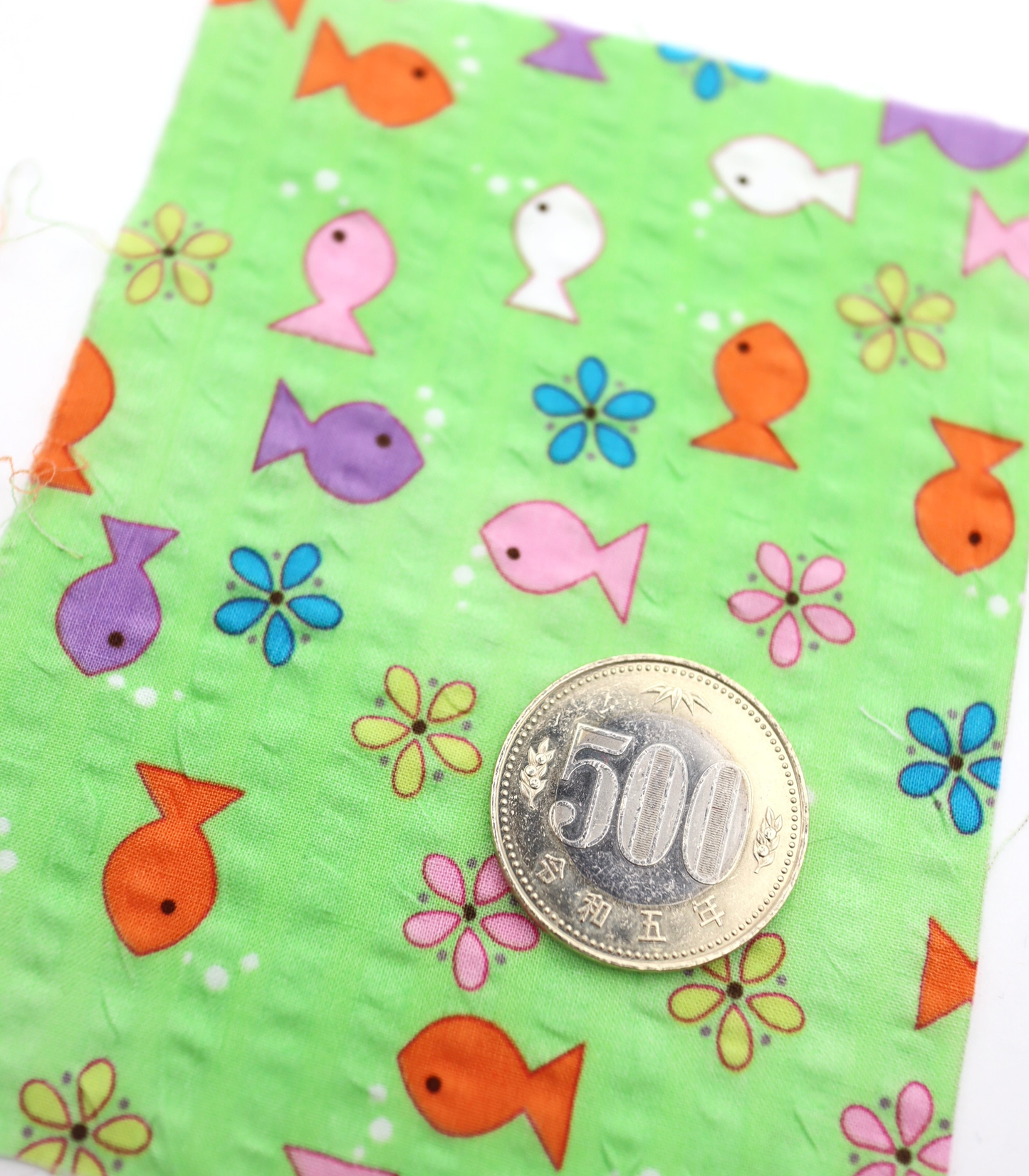【25SS-447】おさかなぷくぷくプリントサッカー /0.5yあたり=~745円