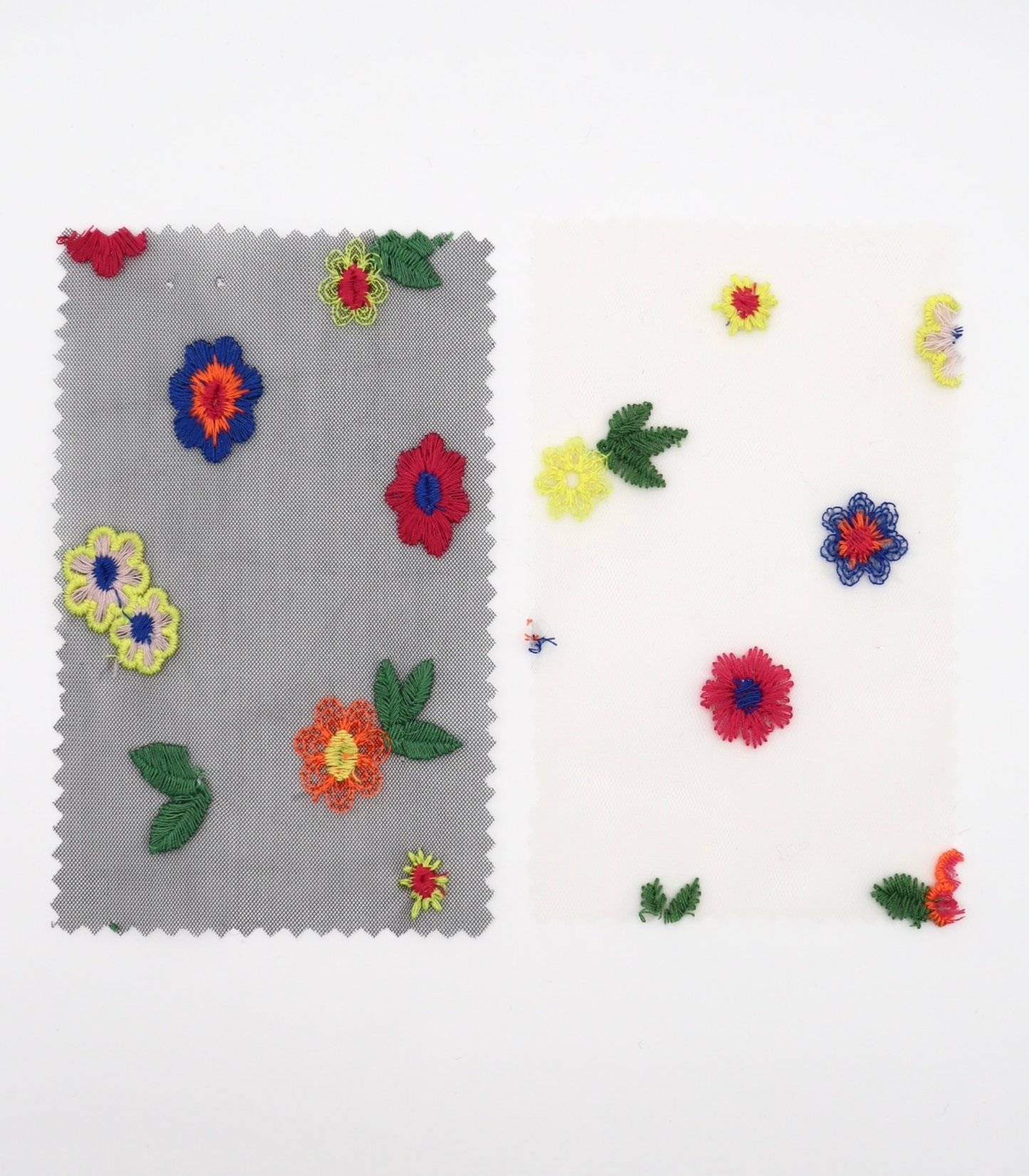 【25SS-455】カラフルフラワー刺繍チュール /0.5yあたり=~1320円