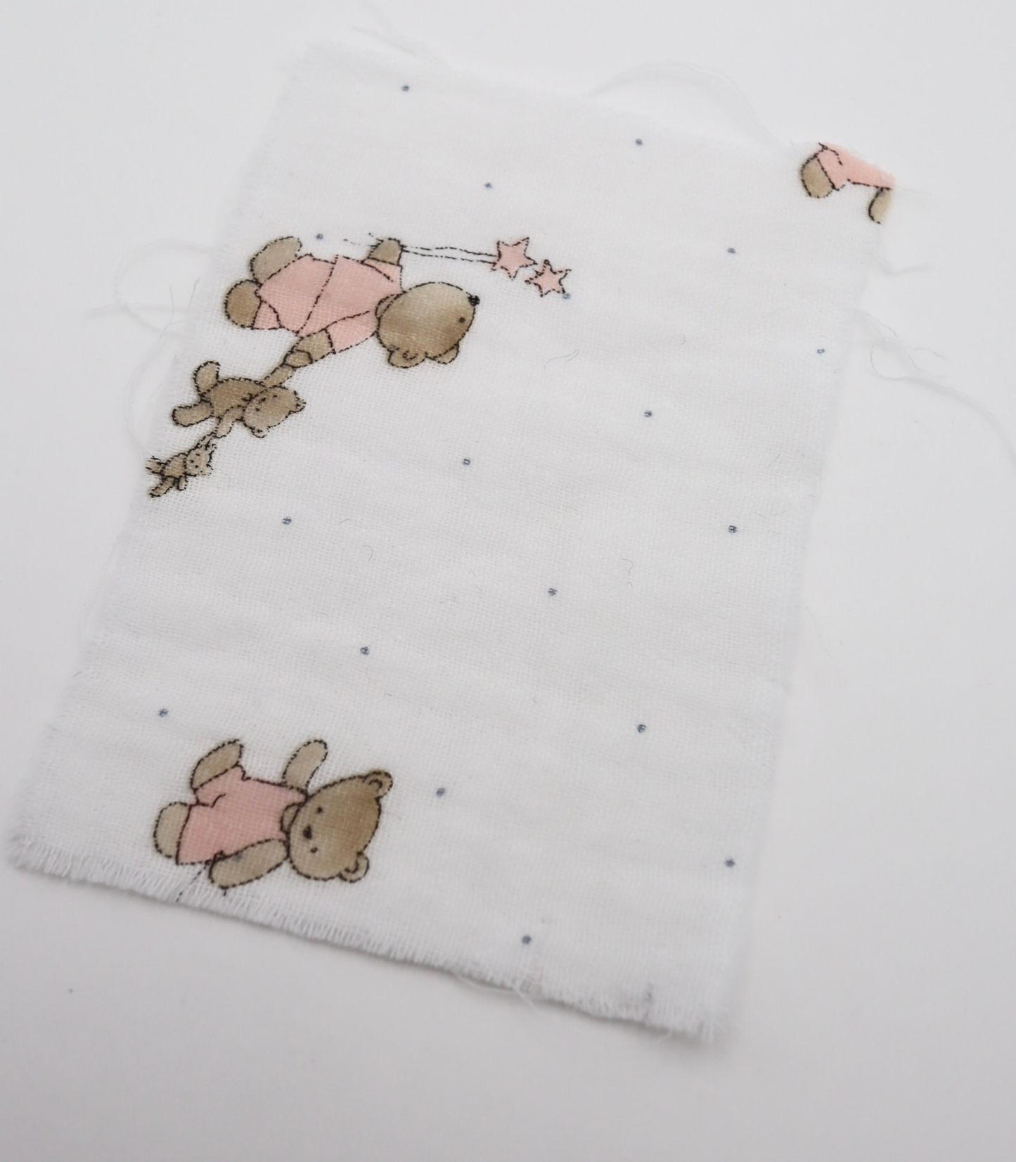 【25SS-296】仲良しクマ×ドットプリントダブルガーゼ /0.5yあたり=~745円