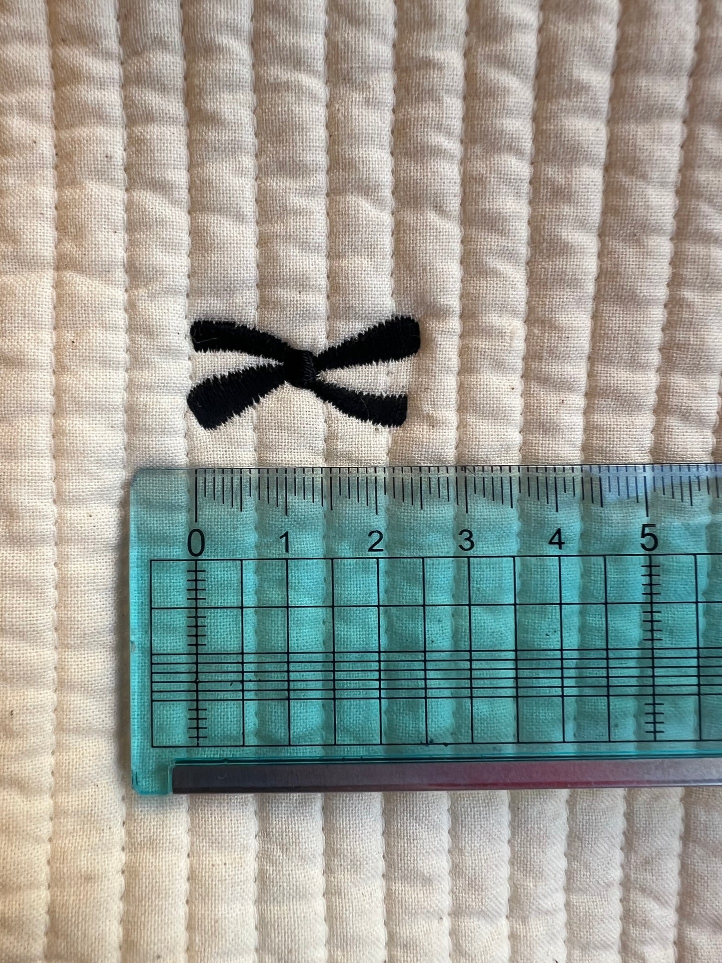 韓国キルティング生地リボン刺繍イブル7㎜幅