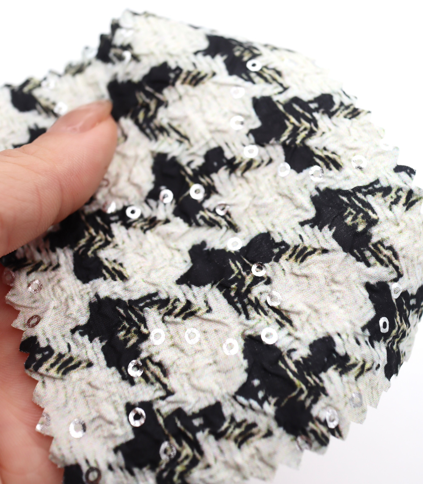 【25SS-356】スパンコール付きミックスヤーンツイード風ニット /0.5yあたり=~745円