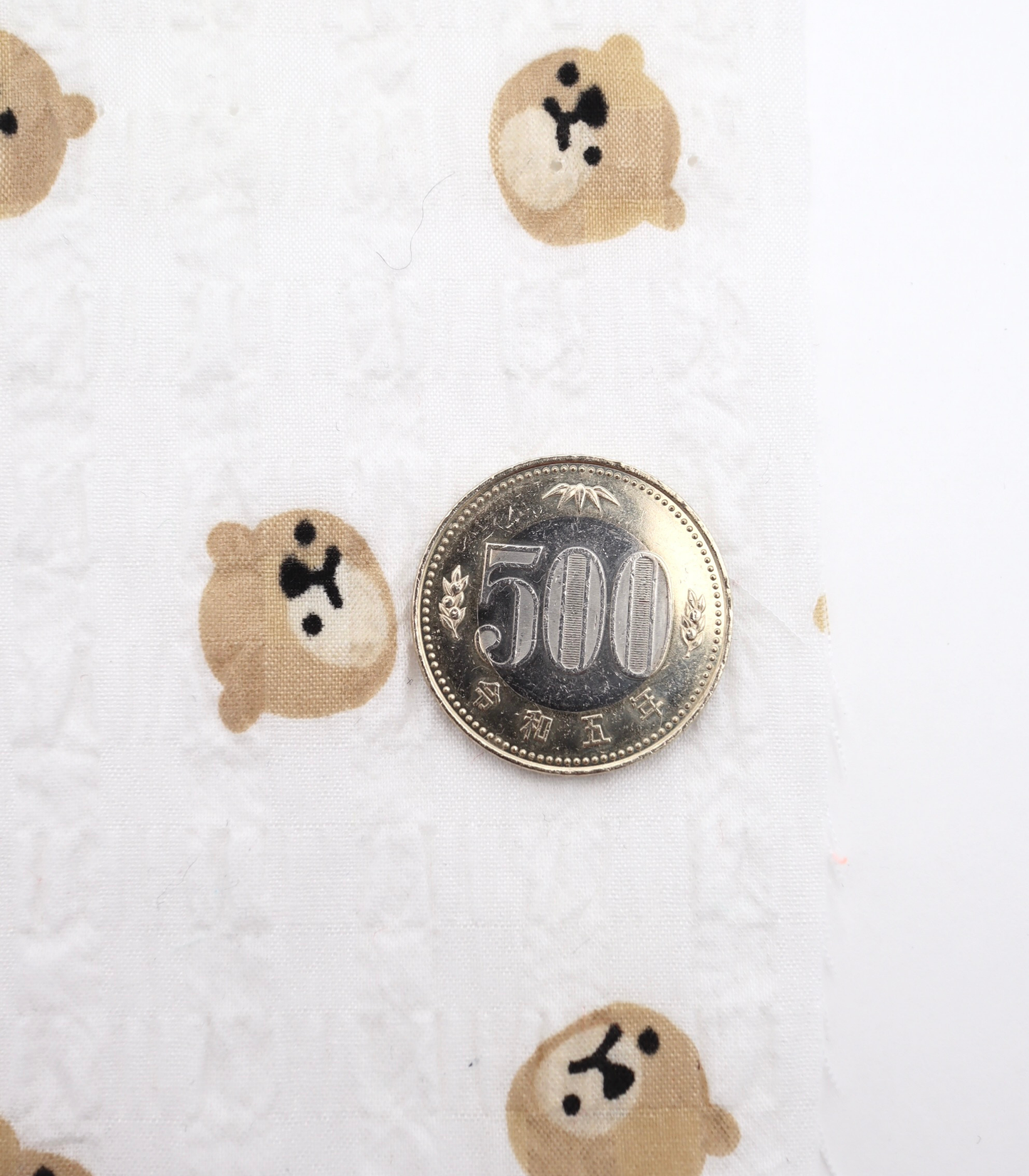 【25SS-433】クマさんプリントチェックサッカー /0.5yあたり=~ 630円
