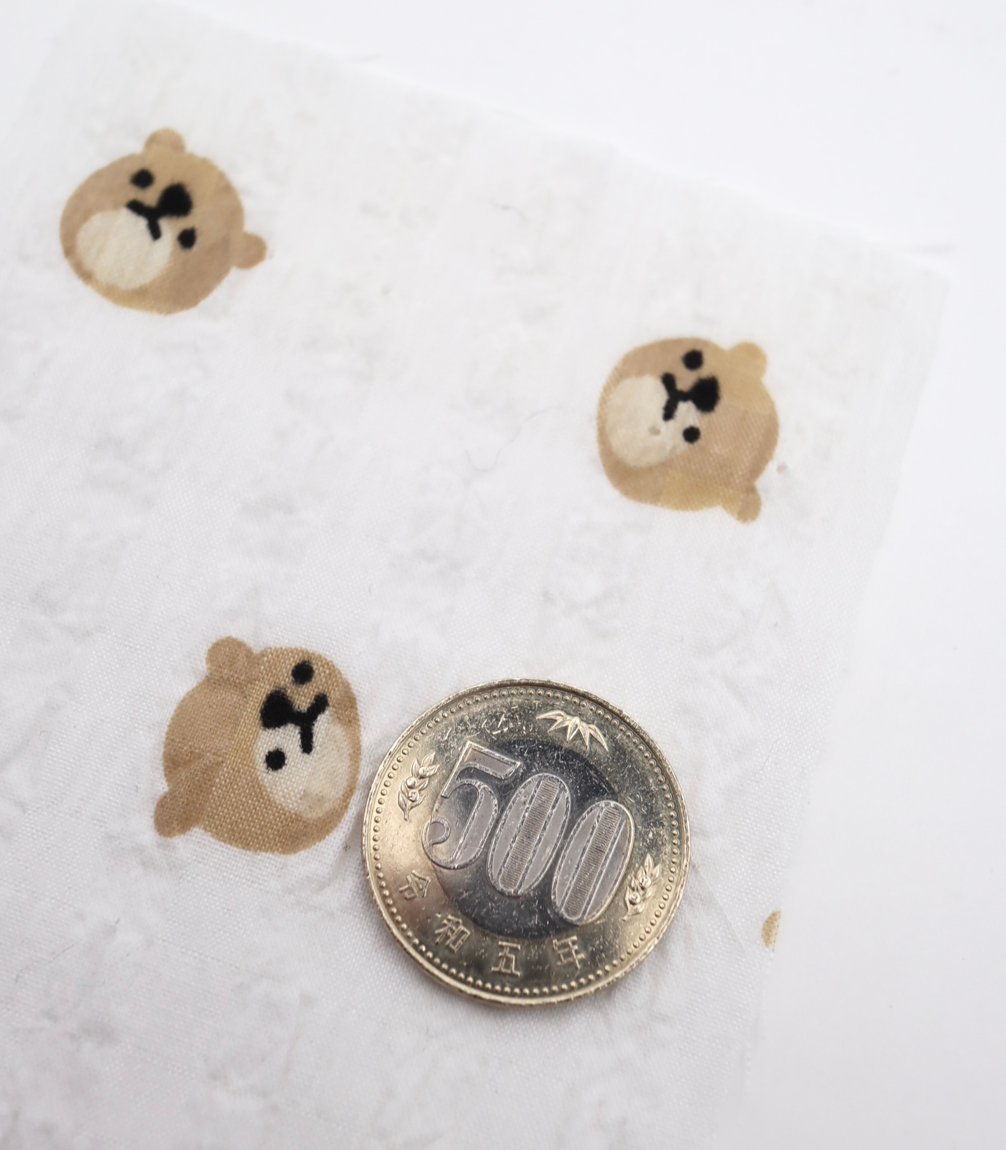 【25SS-433】クマさんプリントチェックサッカー /0.5yあたり=~ 630円