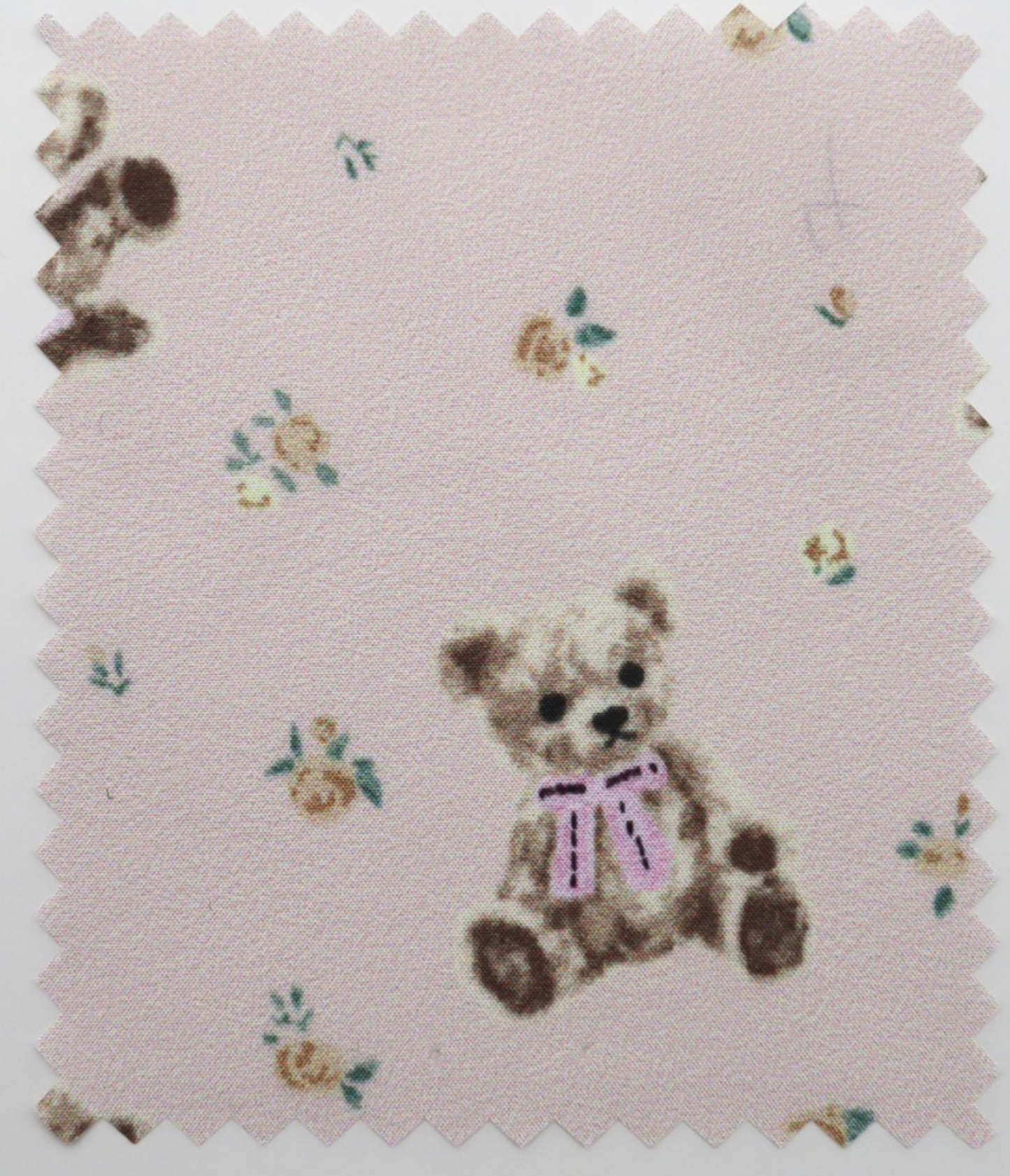 【25SS-087】くまさん×ローズプリントキルティングタフタ