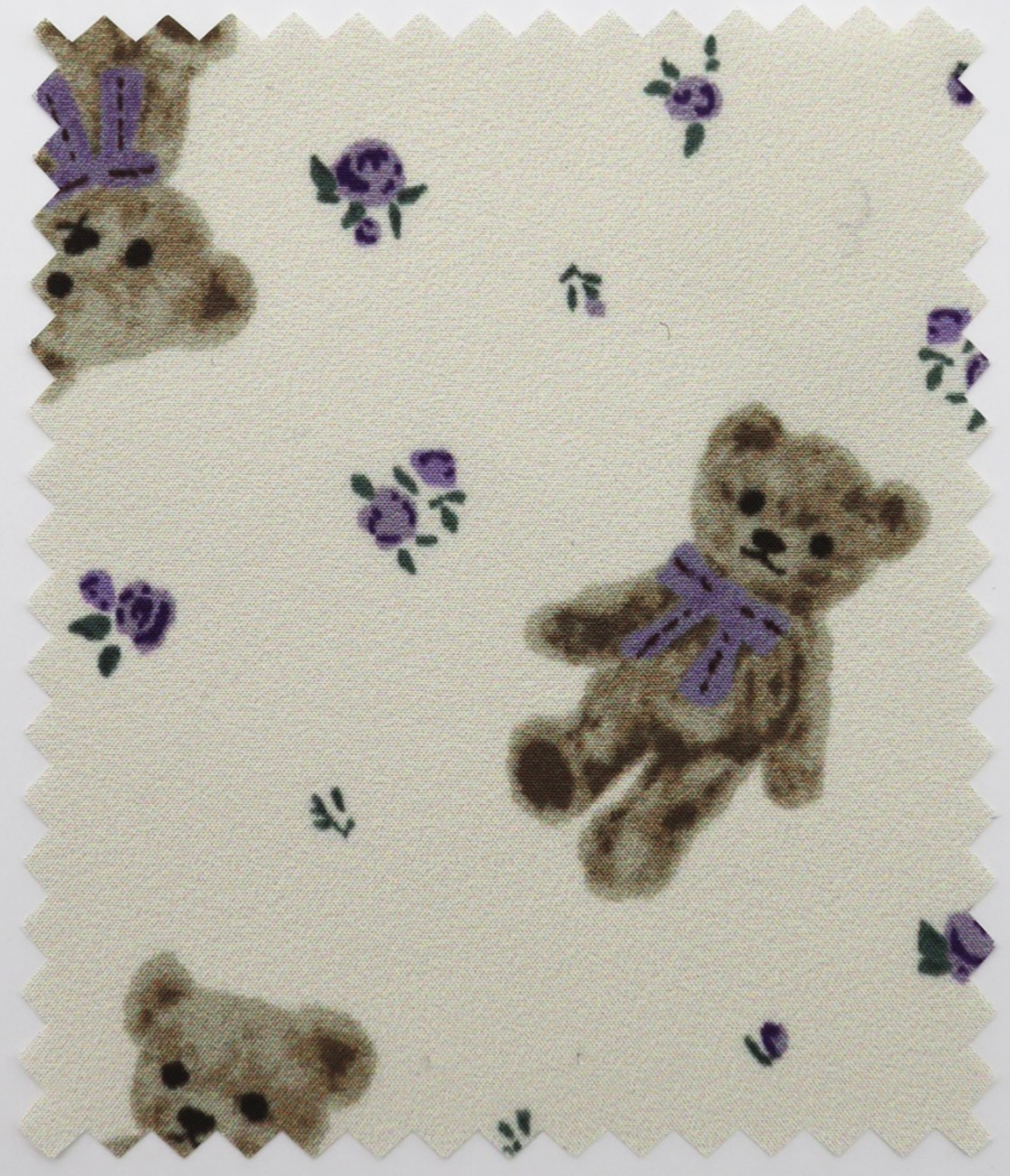 【25SS-087】くまさん×ローズプリントキルティングタフタ