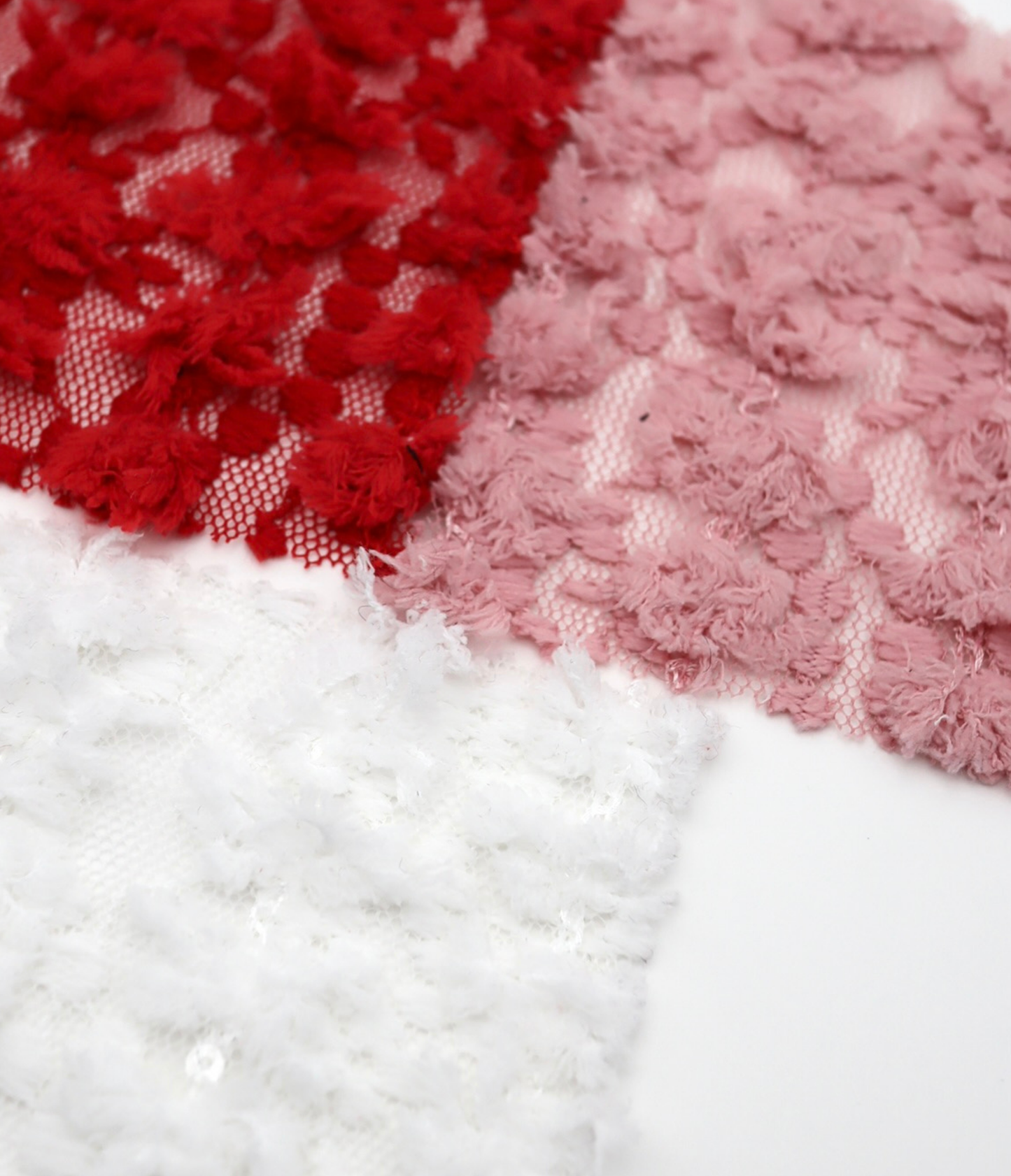 【25SS-139】フリンジテープフラワー×スパンコール刺繍チュールレース