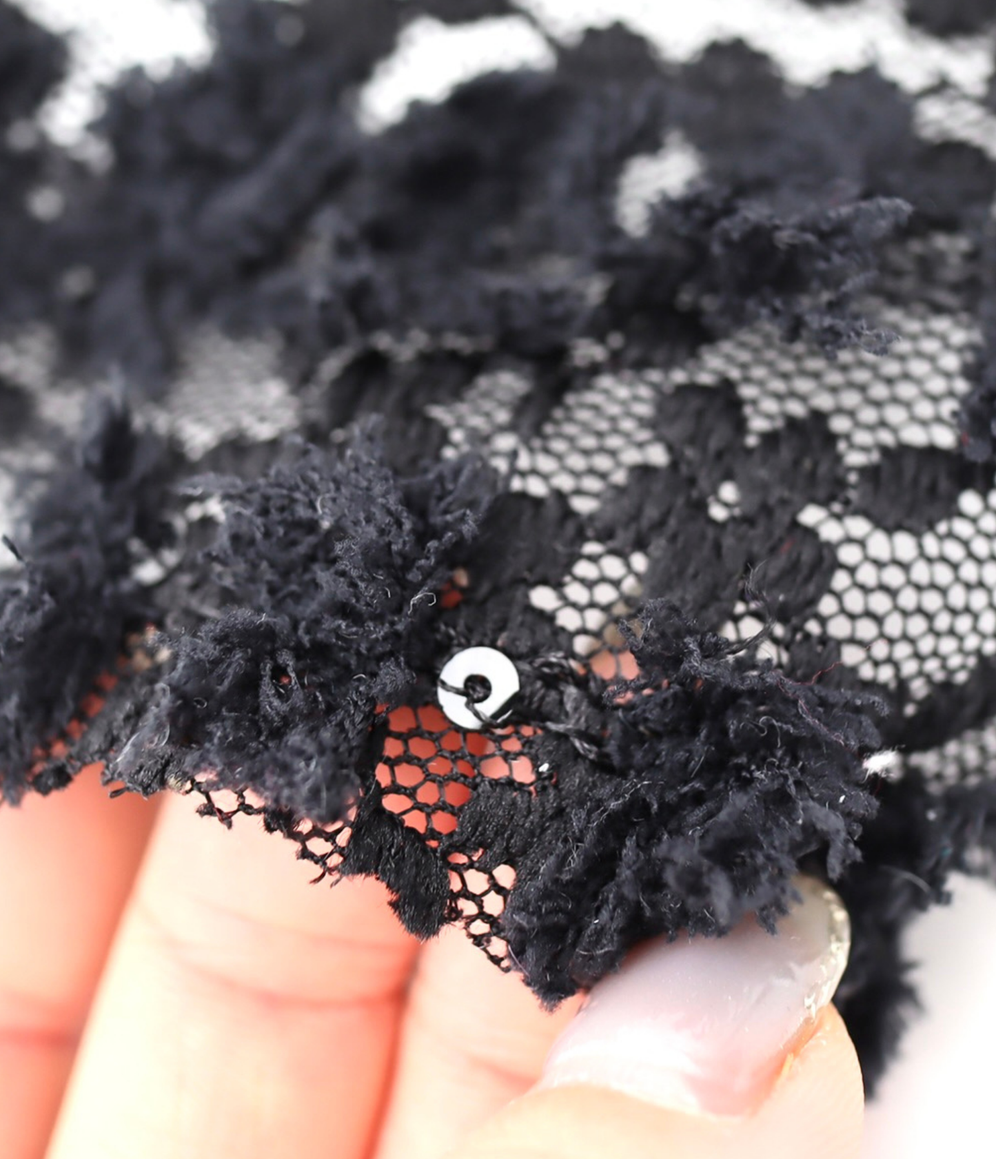 【25SS-139】フリンジテープフラワー×スパンコール刺繍チュールレース