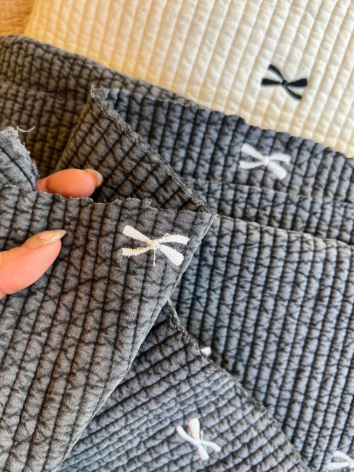 【25SS-005】リボン刺繍7㎜幅ステッチヌビ /0.5yあたり=~1700円