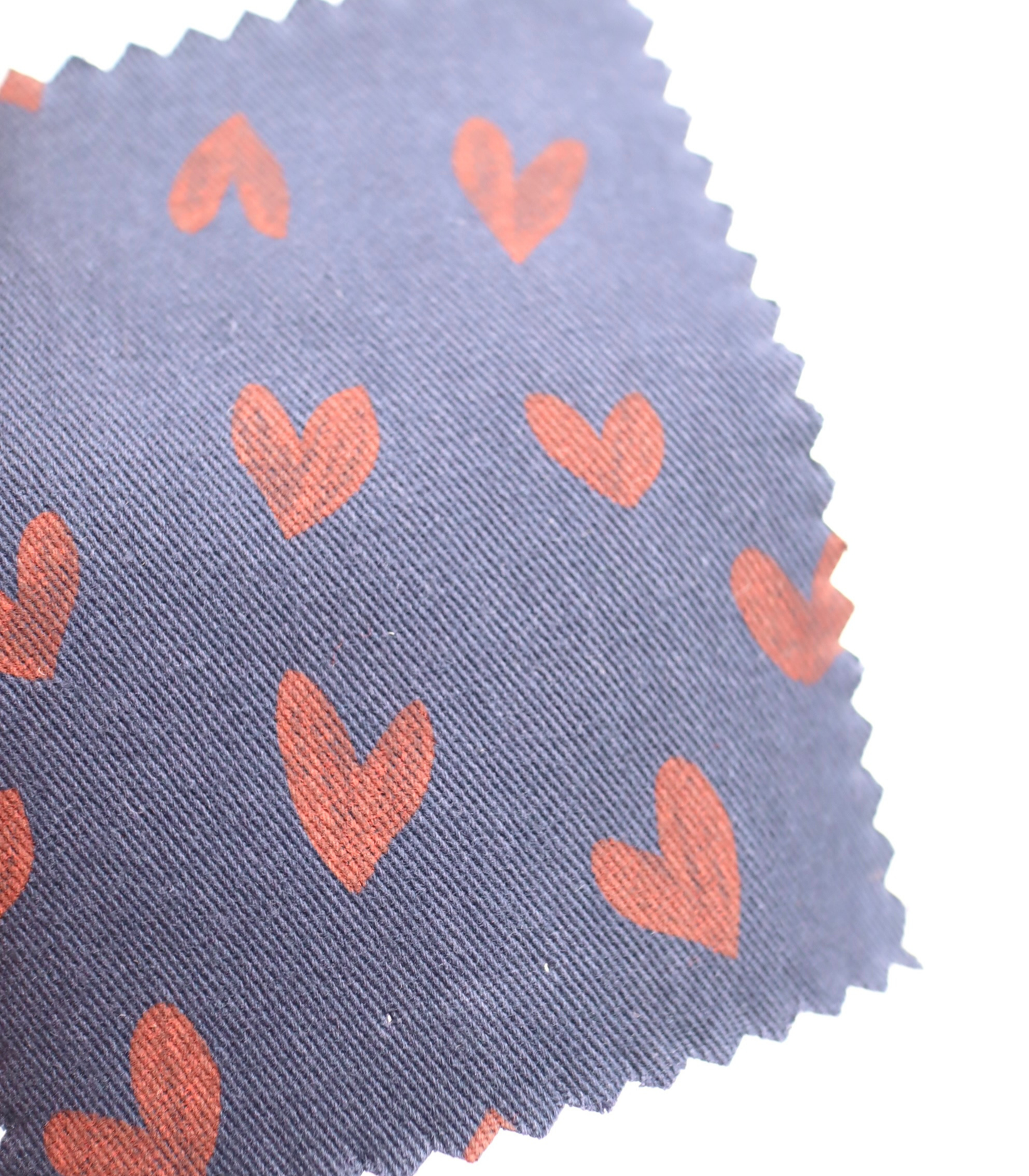 【25SS-057】スケッチ風ハートプリントツイル /0.5yあたり = ~ 945円