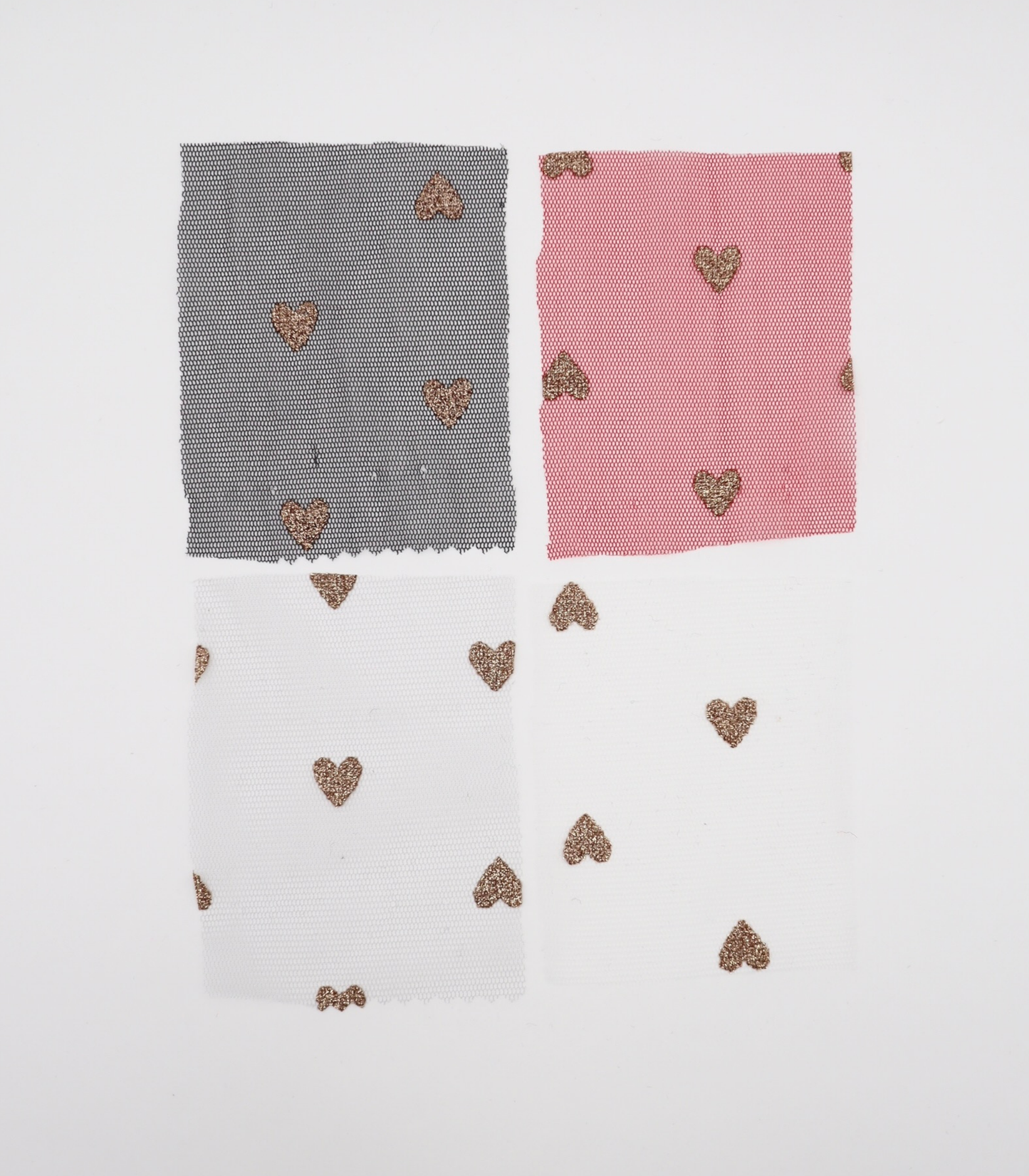 【25SS-055】ハートラメ刺繍チュール /0.5yあたり=~540円