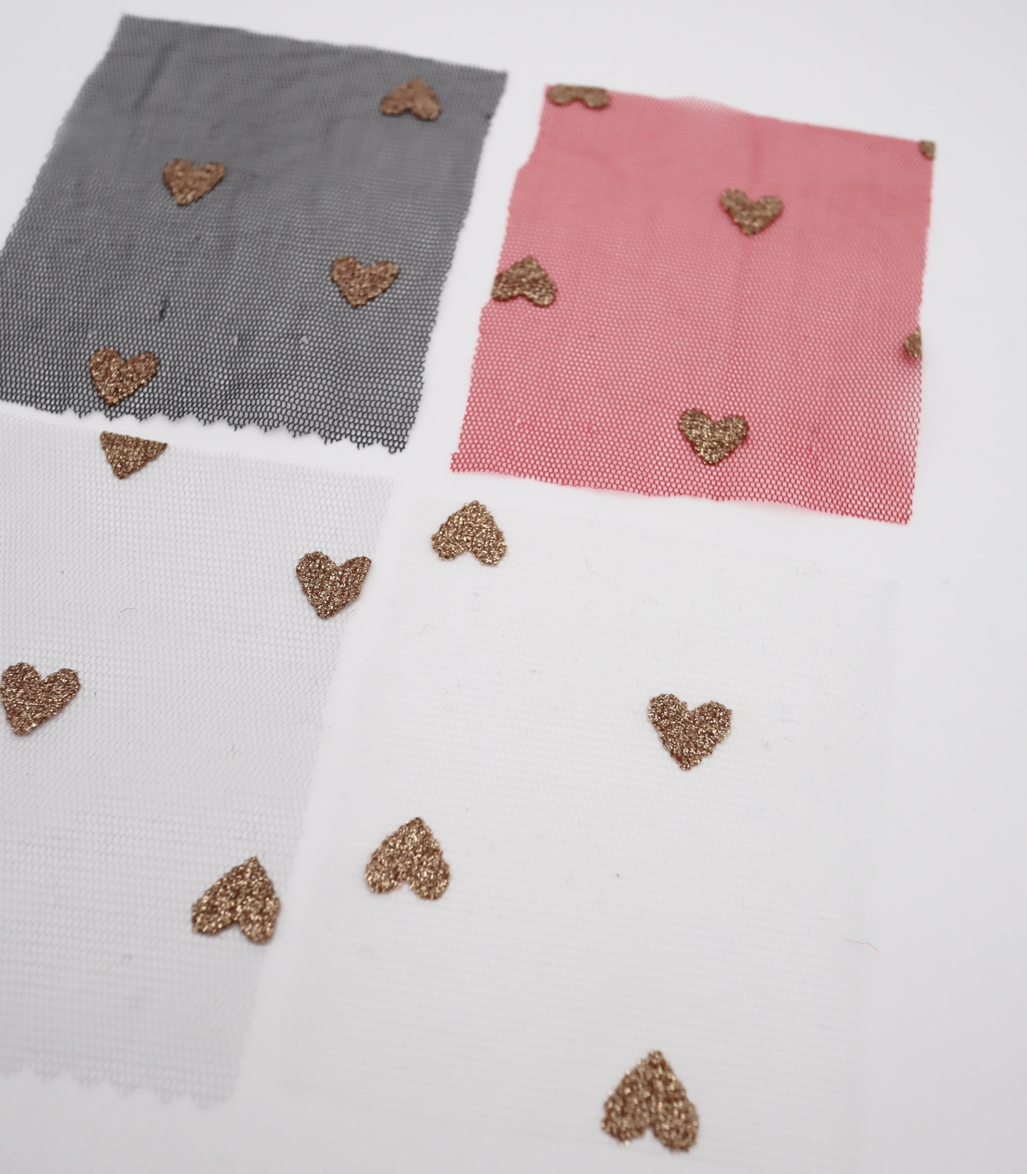【25SS-055】ハートラメ刺繍チュール /0.5yあたり=~540円