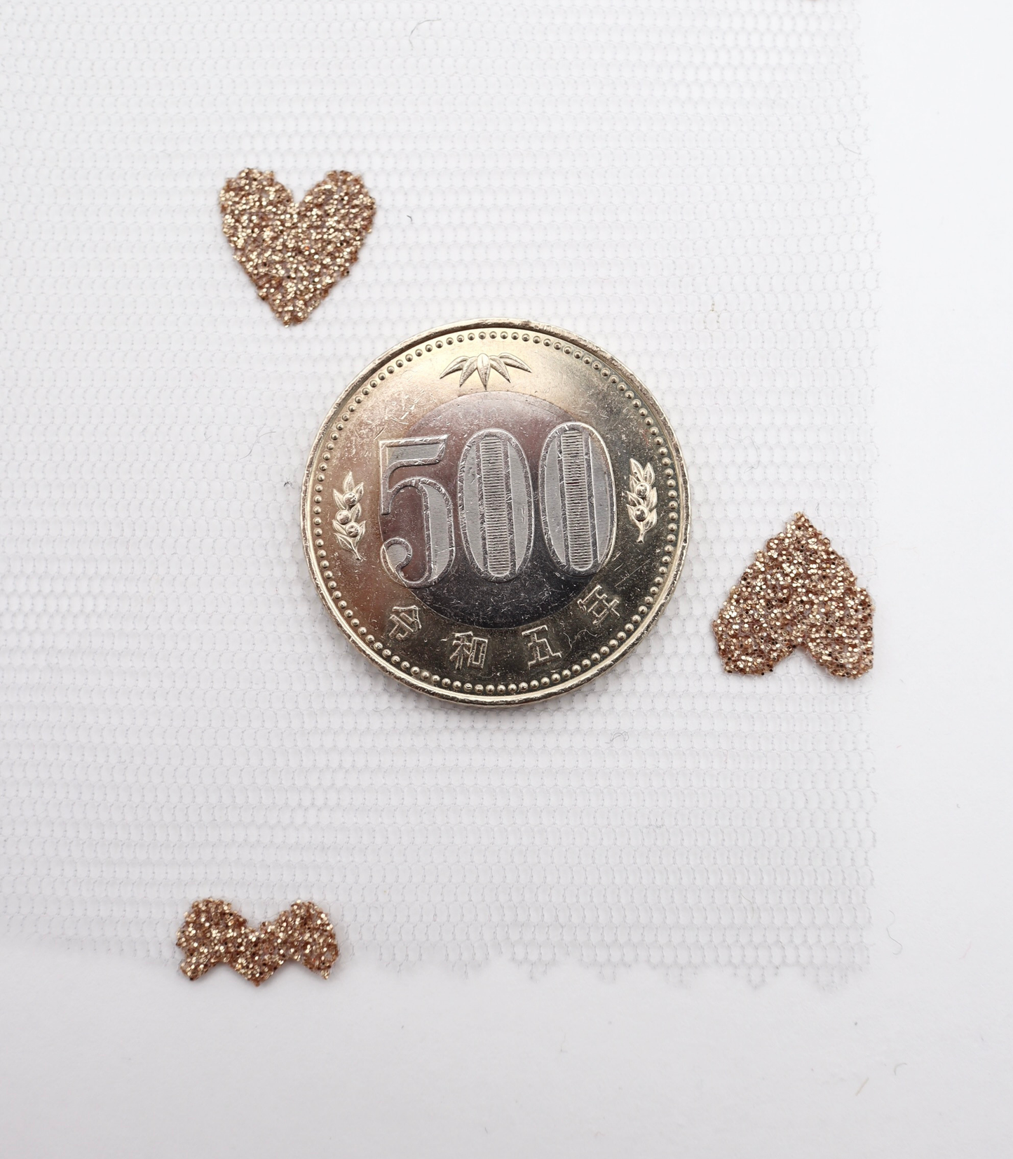 【25SS-055】ハートラメ刺繍チュール /0.5yあたり=~540円