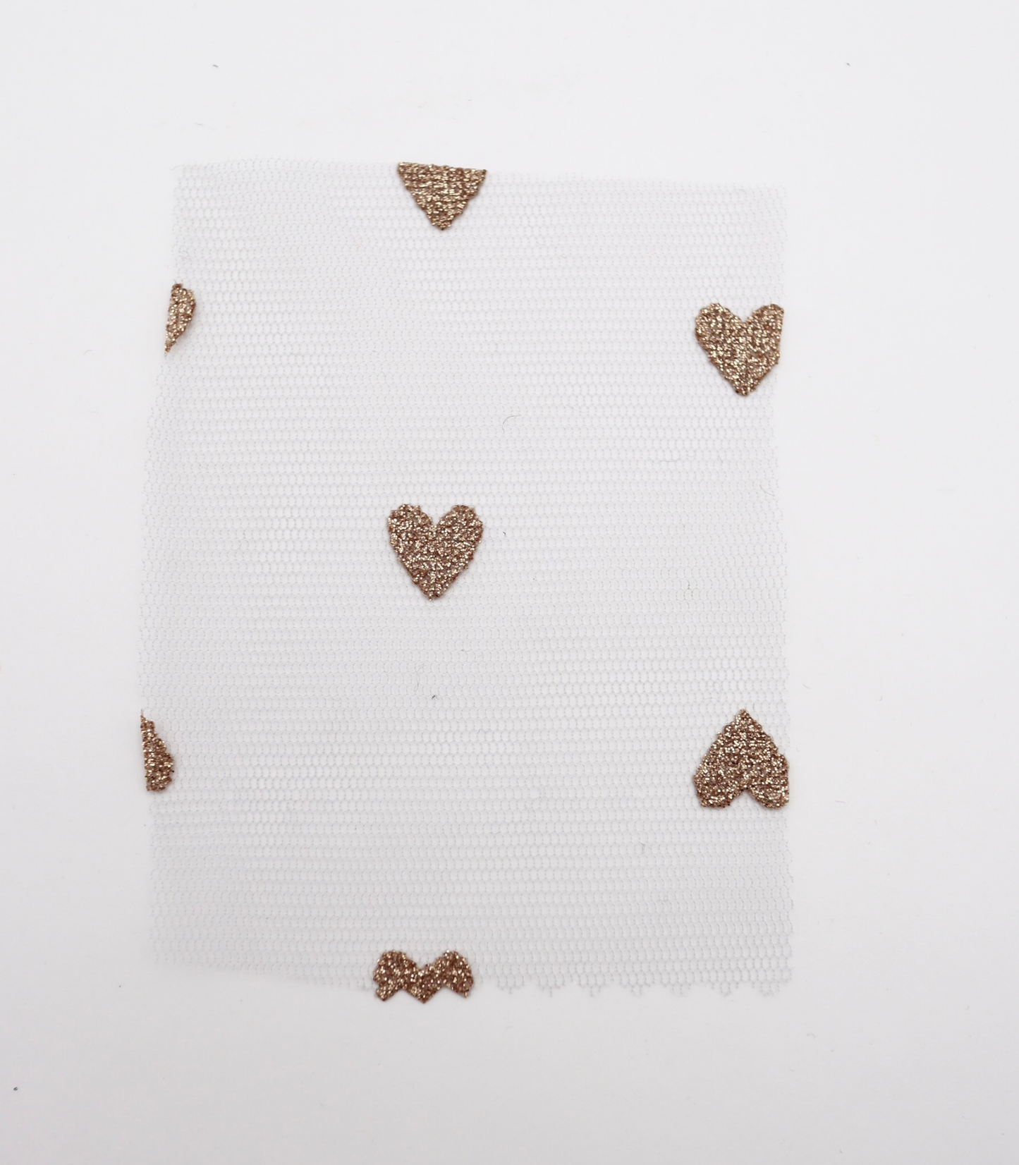 【25SS-055】ハートラメ刺繍チュール /0.5yあたり=~540円