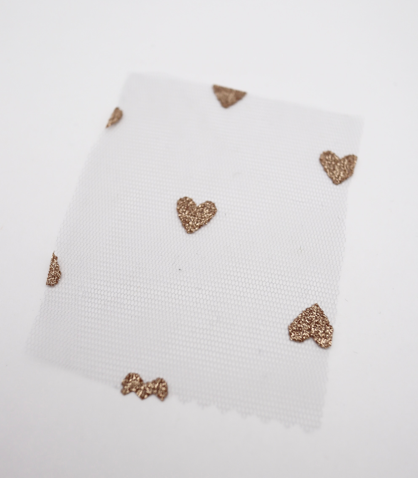 【25SS-055】ハートラメ刺繍チュール /0.5yあたり=~540円
