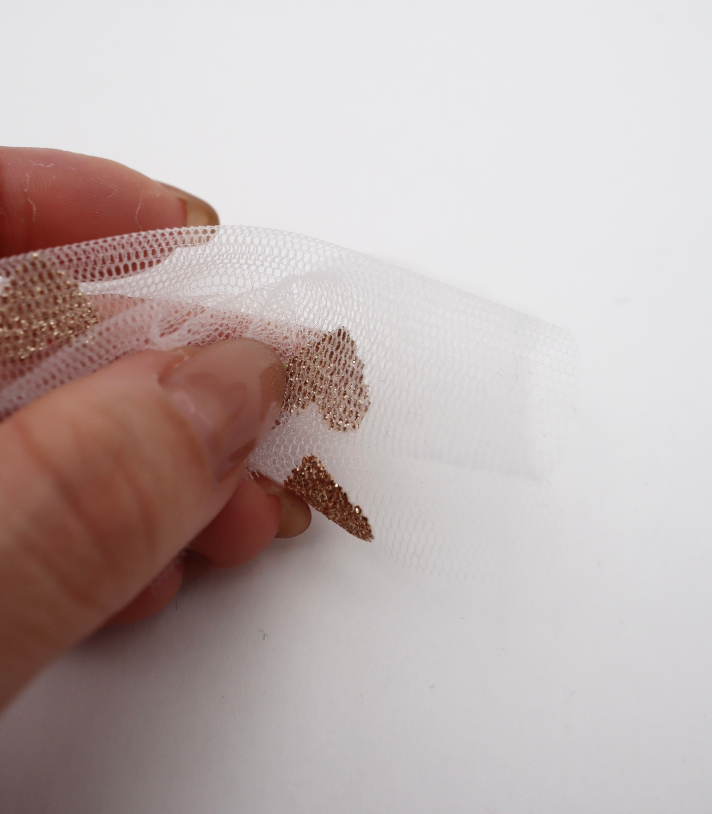 【25SS-055】ハートラメ刺繍チュール /0.5yあたり=~540円