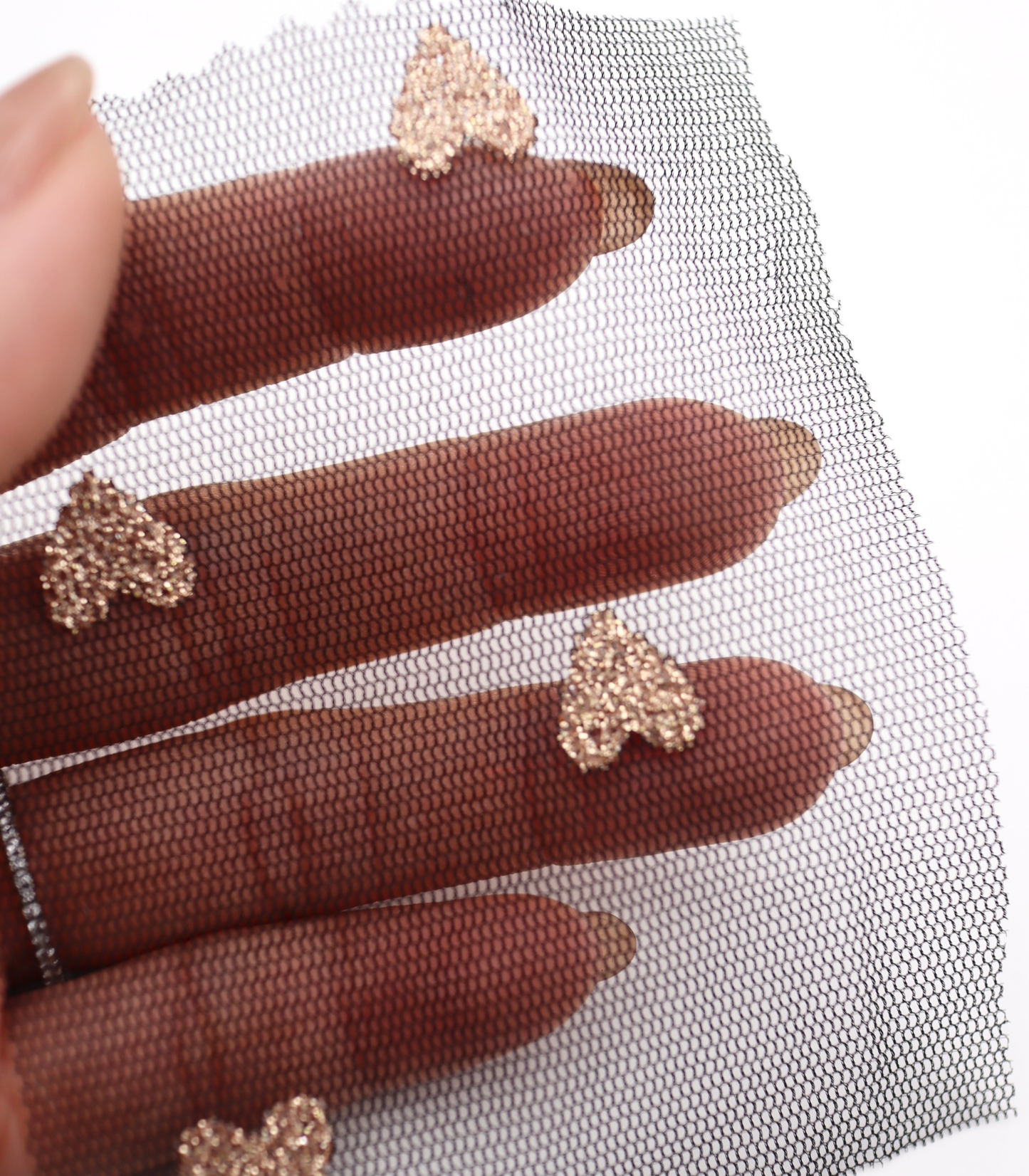 【25SS-055】ハートラメ刺繍チュール /0.5yあたり=~540円
