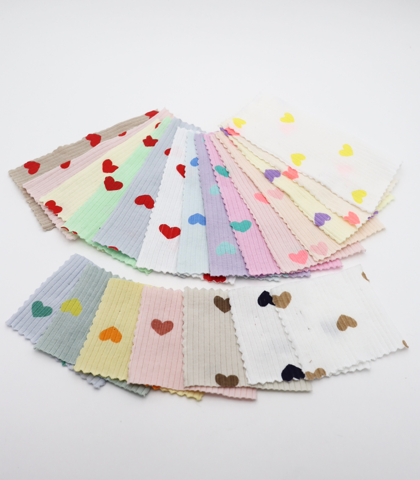 【25SS-029】ハートプリントテレコニット /0.5yあたり=~900円