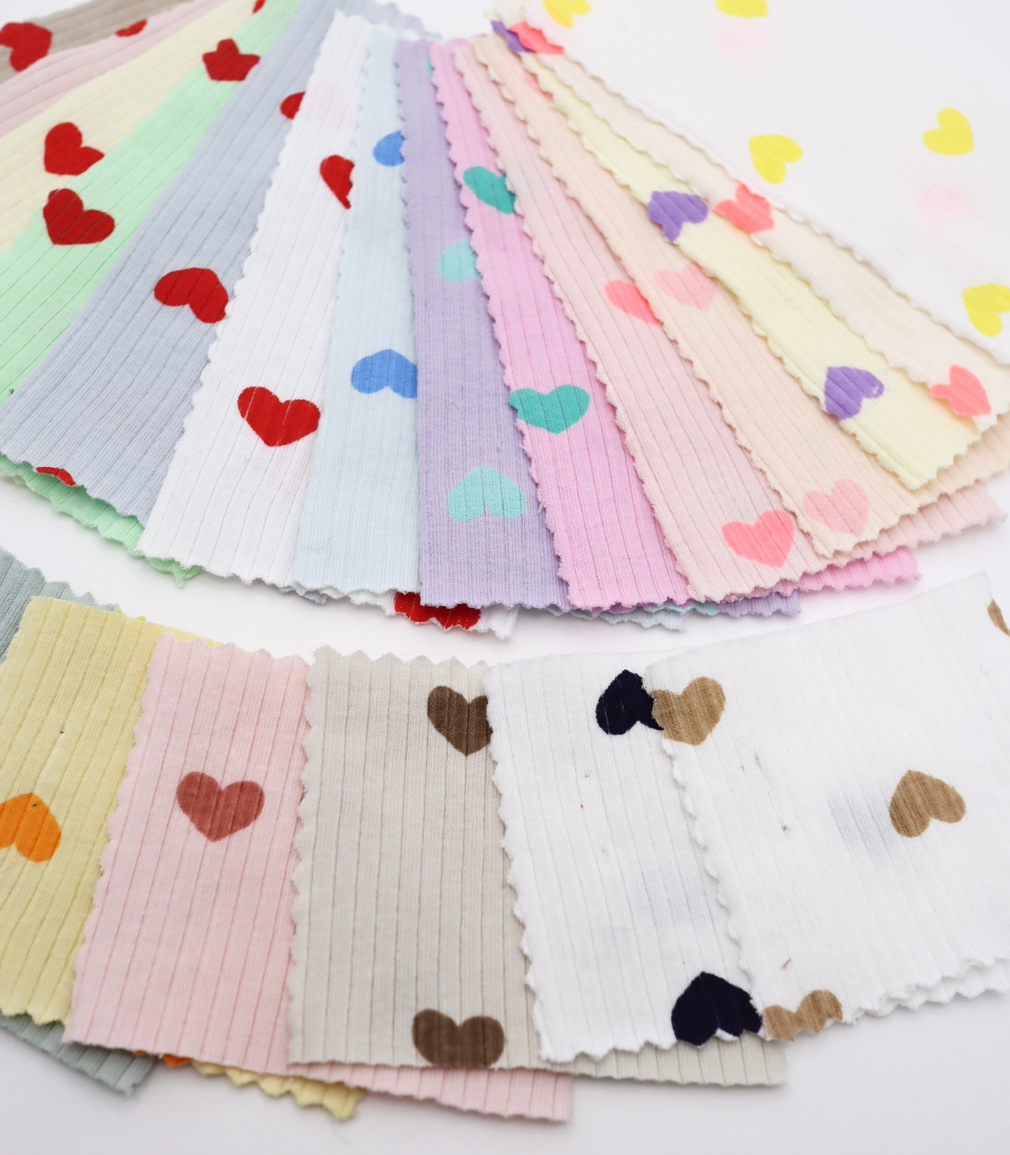 【25SS-029】ハートプリントテレコニット /0.5yあたり=~900円
