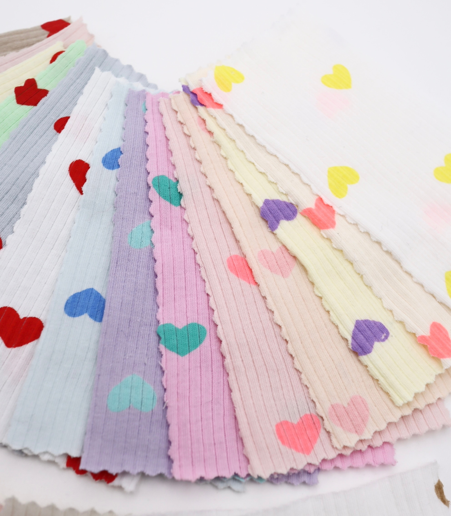 【25SS-029】ハートプリントテレコニット /0.5yあたり=~900円