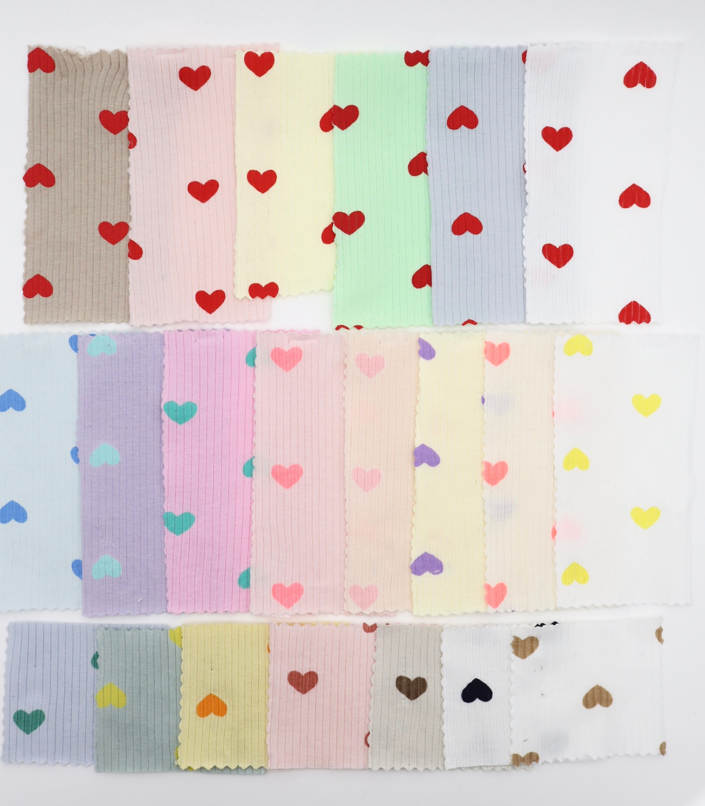 【25SS-029】ハートプリントテレコニット /0.5yあたり=~900円