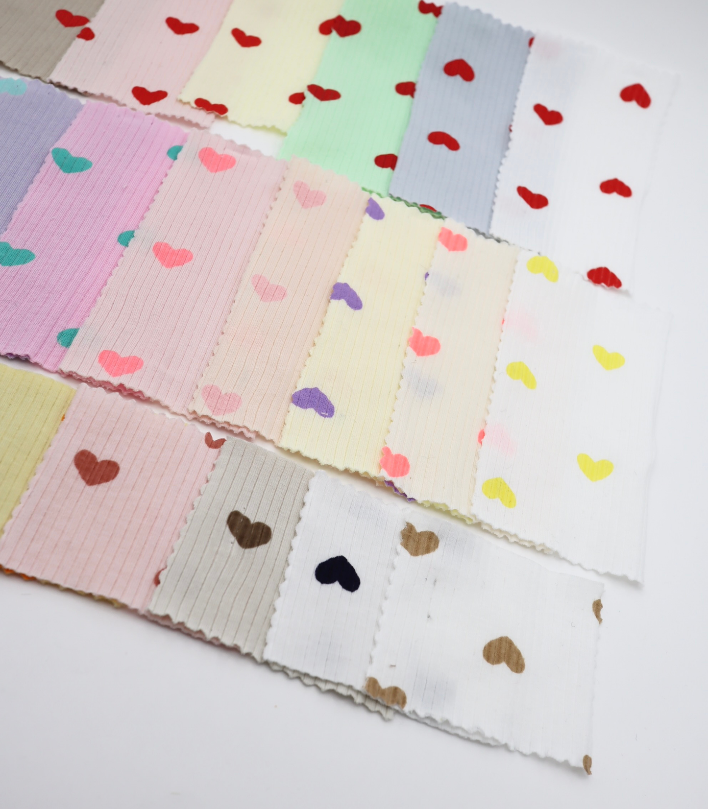 【25SS-029】ハートプリントテレコニット /0.5yあたり=~900円